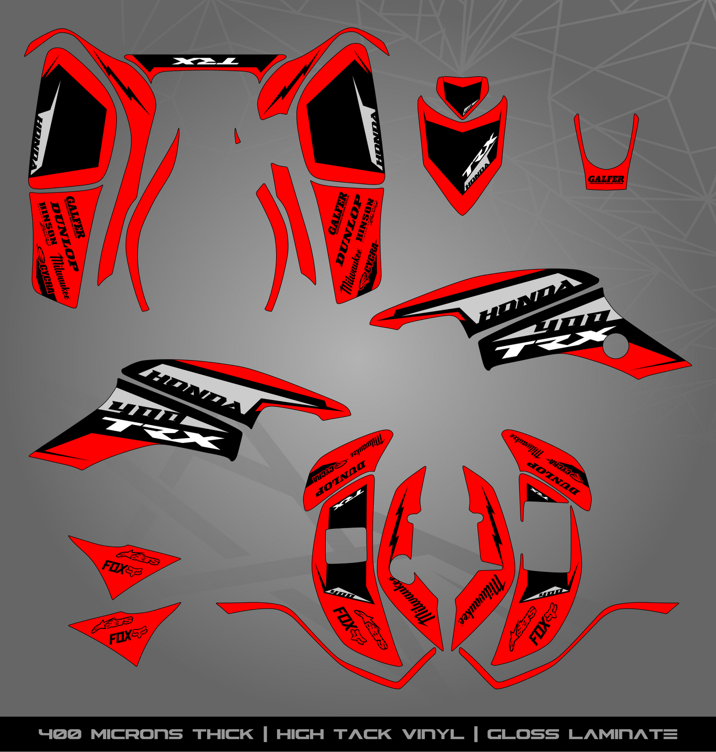 Full Sticker Kit for Honda TRX 400 EX (2005-2007)