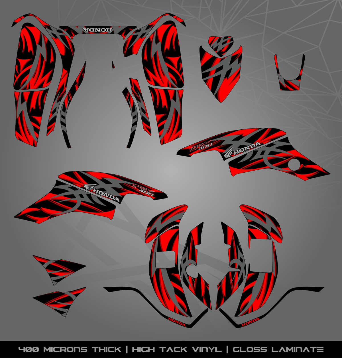 2007 Stickers Full Sticker Kit for Honda TRX 400 EX (2005-2007) – STICKER KITS SOUTH ...