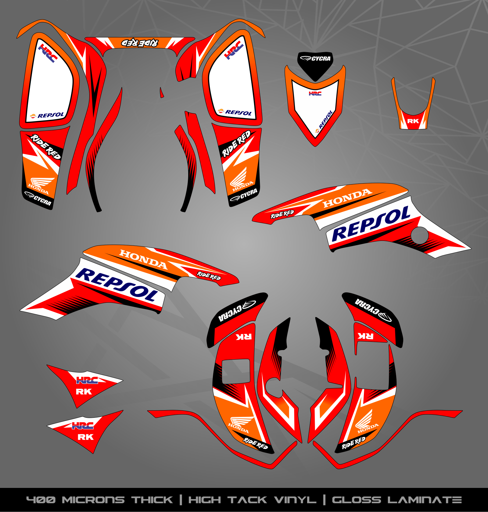 2007 Stickers Full Sticker Kit for Honda TRX 400 EX (2005-2007) – STICKER KITS SOUTH ...