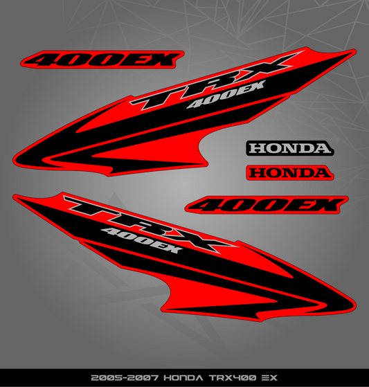 2007 Stickers Partial Sticker Kits to fit: Honda Quads – STICKER KITS SOUTH AFRICA