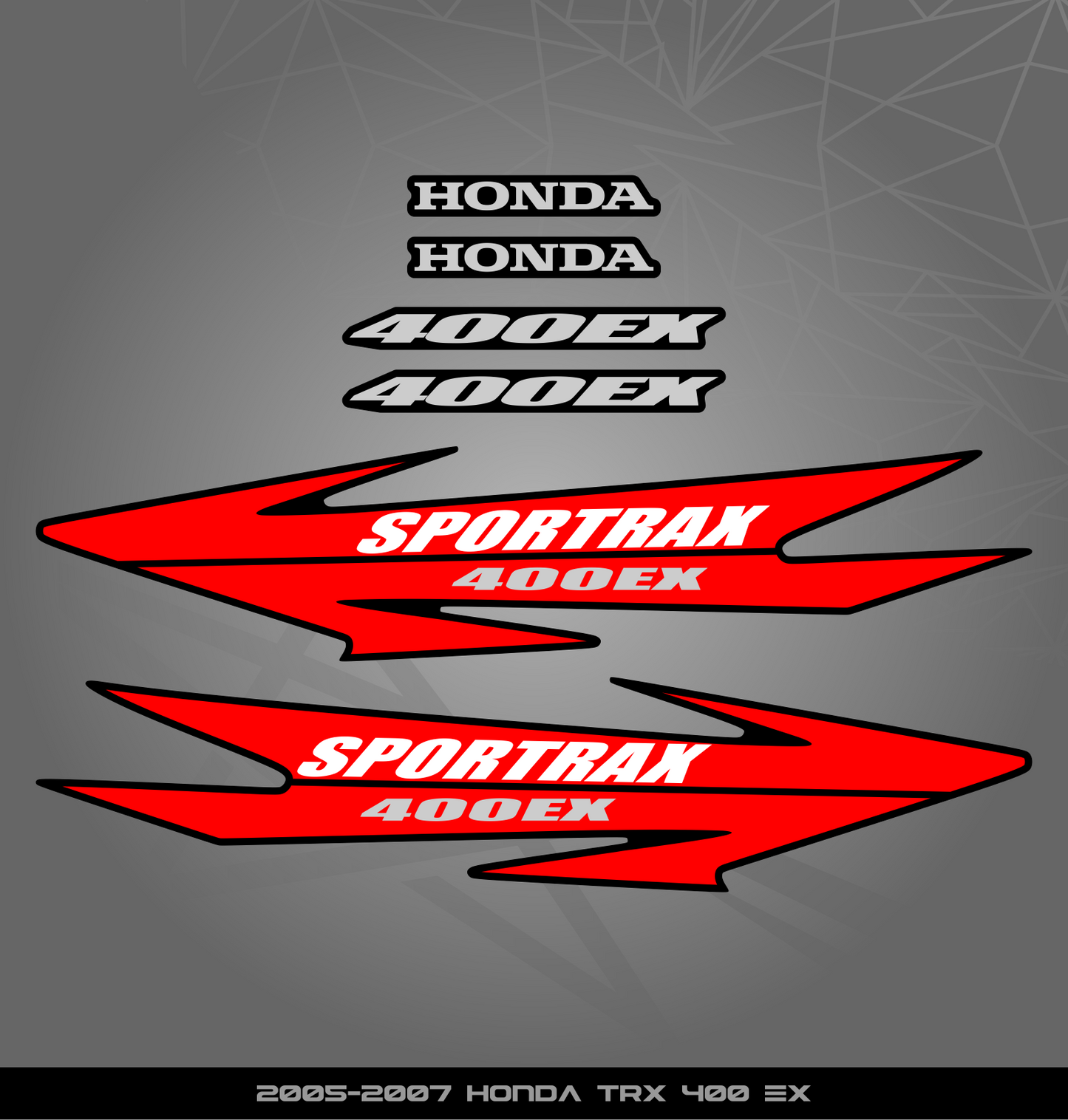 Partial Sticker Kit for Honda TRX 400 EX (2005-2007)