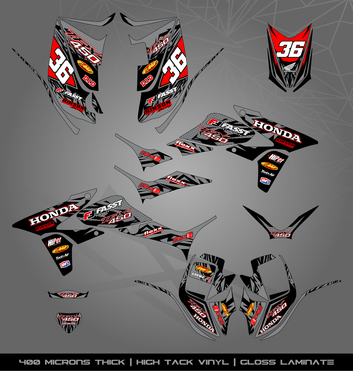 Full Sticker Kit for Honda TRX 450 R (2005-2018)