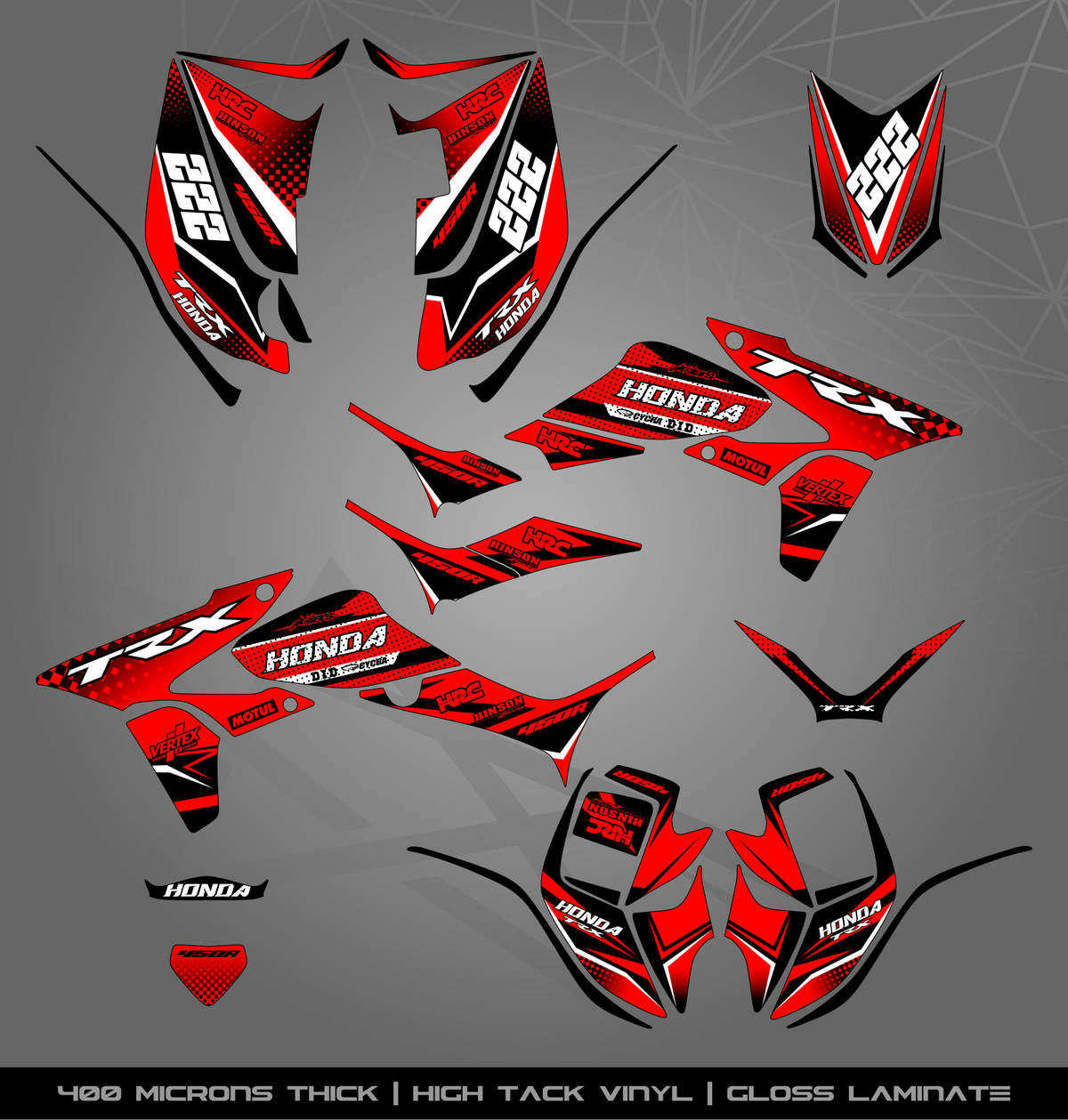Full Sticker Kit for Honda TRX 450 R (2005-2018)