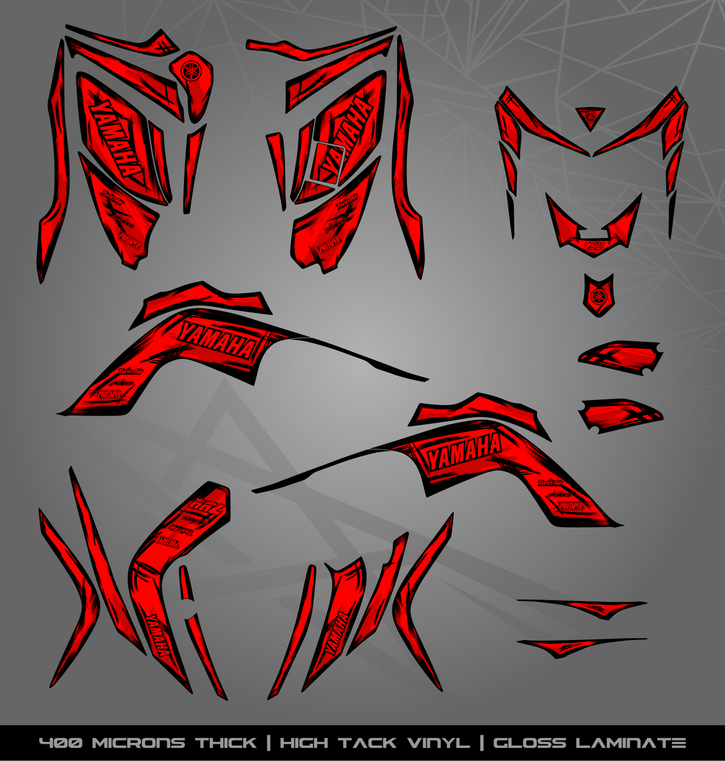 Full Sticker Kit for Yamaha Raptor 700 R (2006-2008)