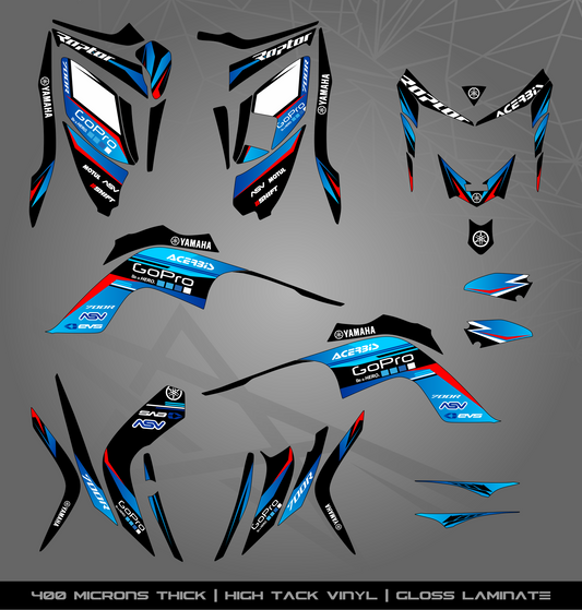 Full Sticker Kit for Yamaha Raptor 700 R (2006-2008)