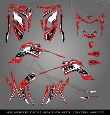 Full Sticker Kit for Yamaha Raptor 700 R (2006-2008)