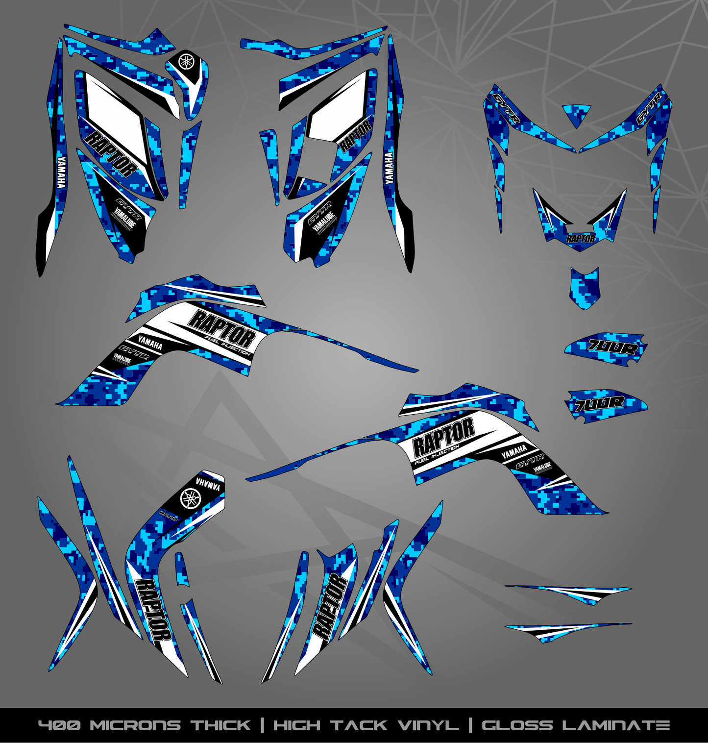 Full Sticker Kit for Yamaha Raptor 700 R (2006-2008)
