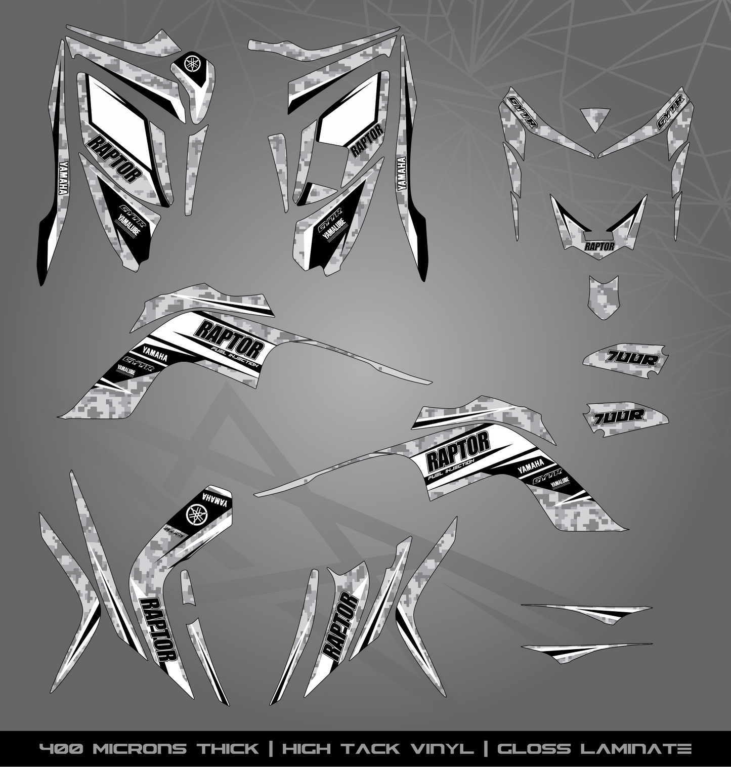 Full Sticker Kit for Yamaha Raptor 700 R (2006-2008)