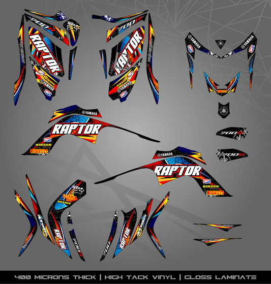 Full Sticker Kit for Yamaha Raptor 700 R (2006-2008)