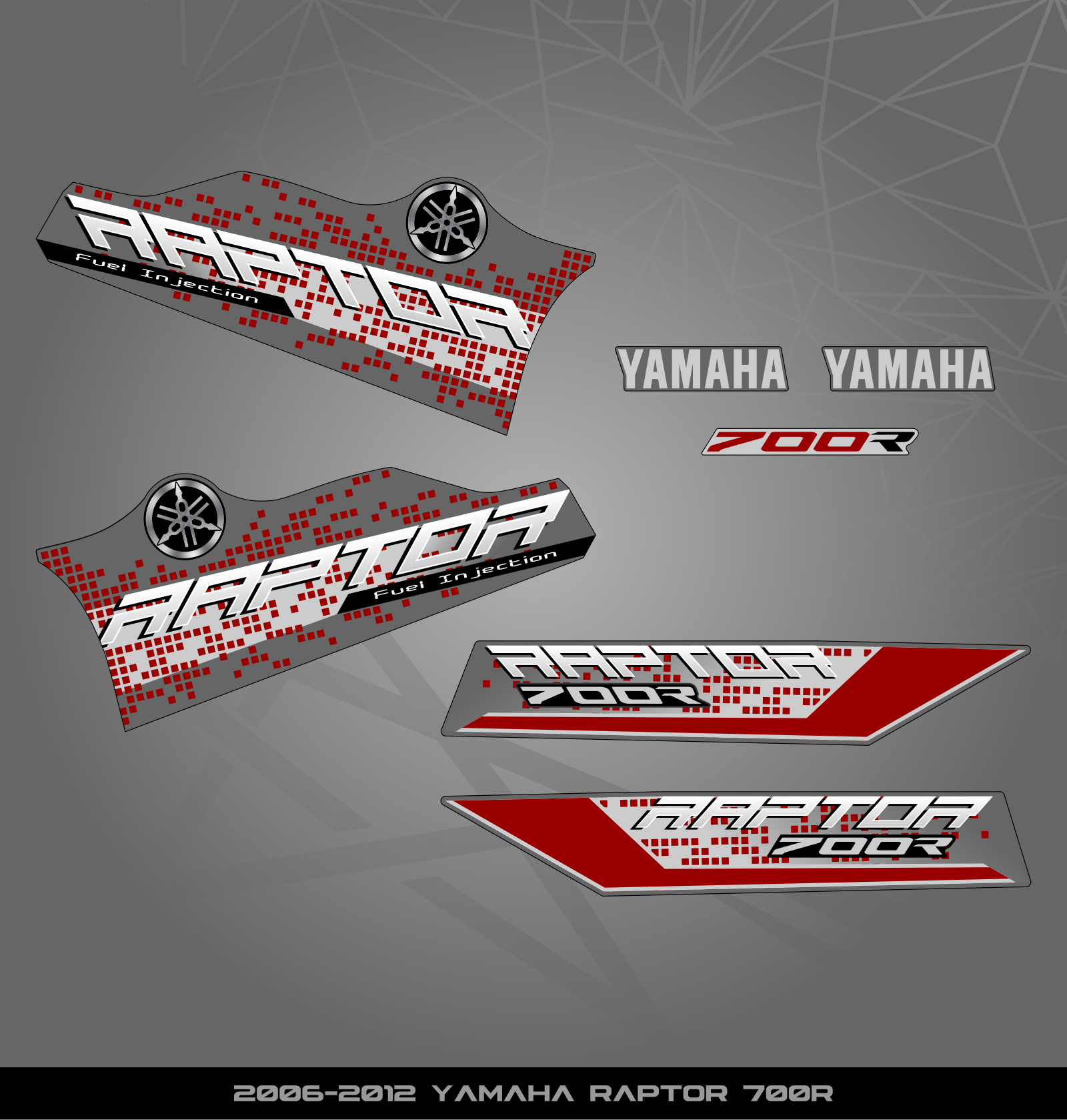Partial Sticker Kit for Yamaha Raptor 700 R (2006-2012) – STICKER KITS ...