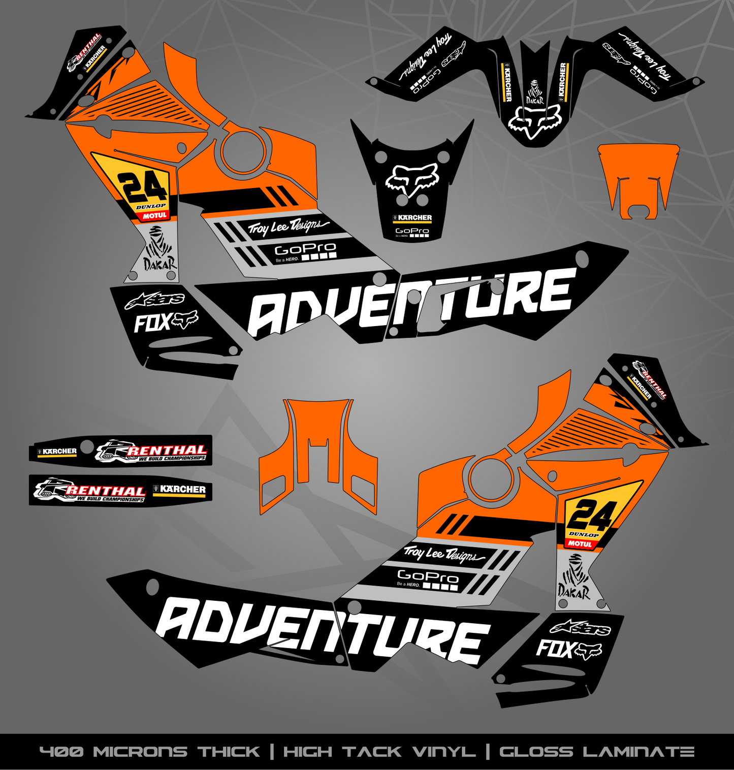 Full Sticker Kit for KTM 990 Adventure (2006-2013)