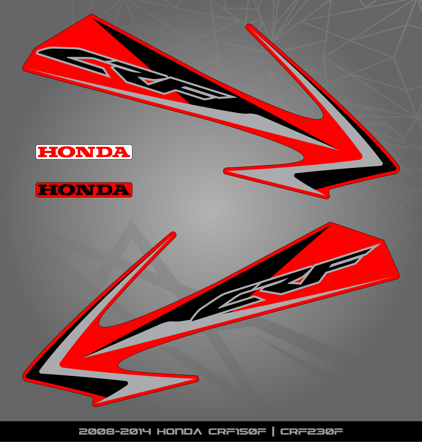 Partial Sticker Kit for Honda CRF 150 F | 230 F (2008-2014)