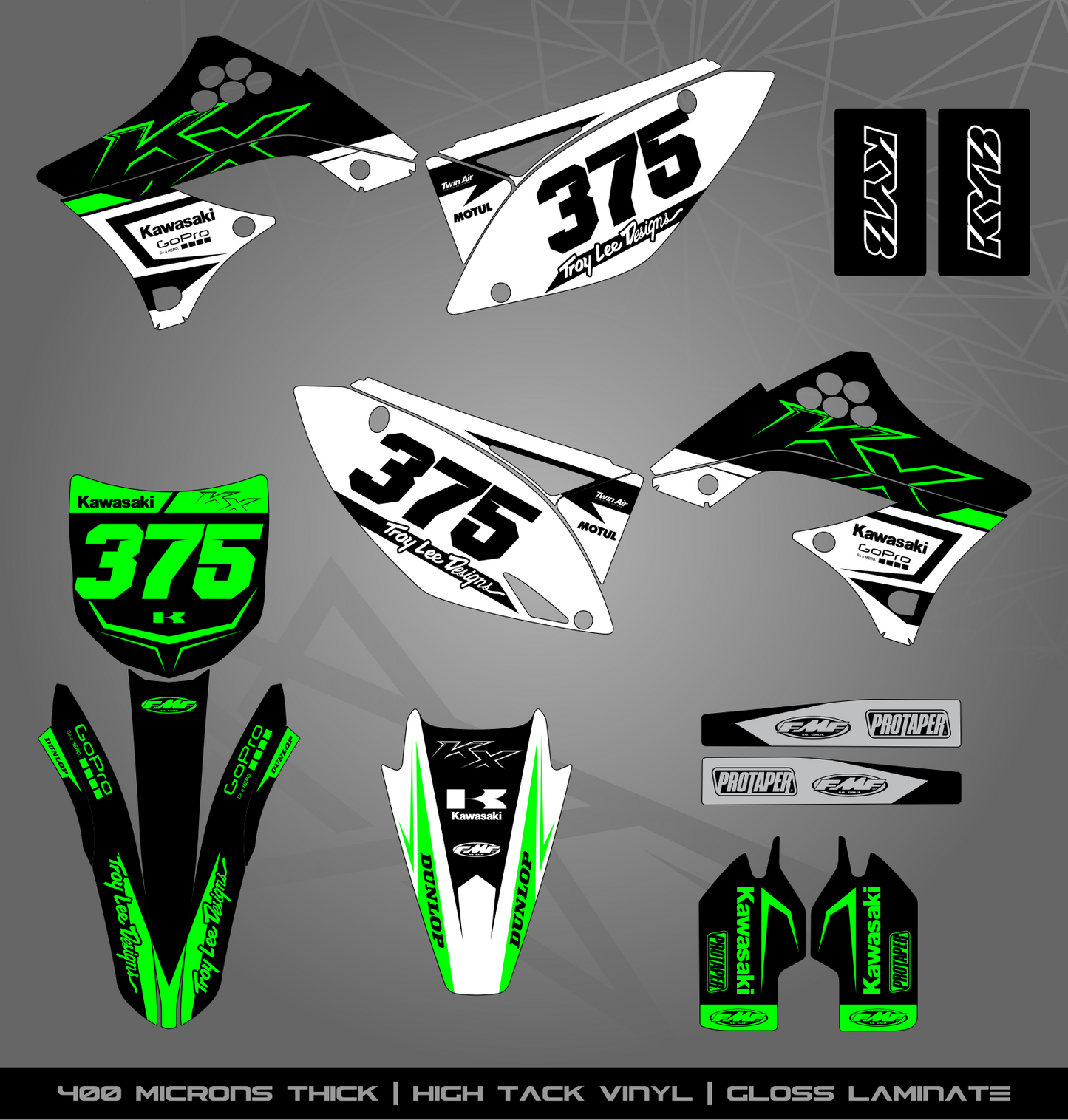Full Sticker Kit for Kawasaki MX Bikes