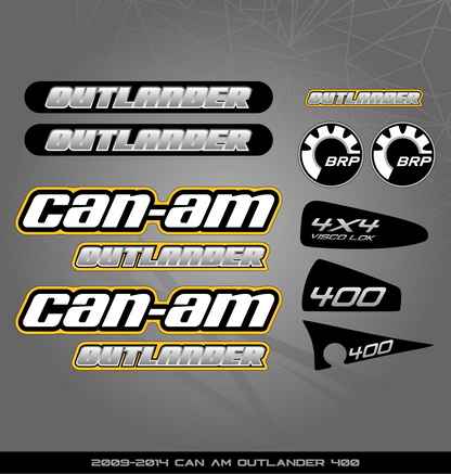 Partial Sticker Kit for Can Am Outlander 400 (2009-2014)