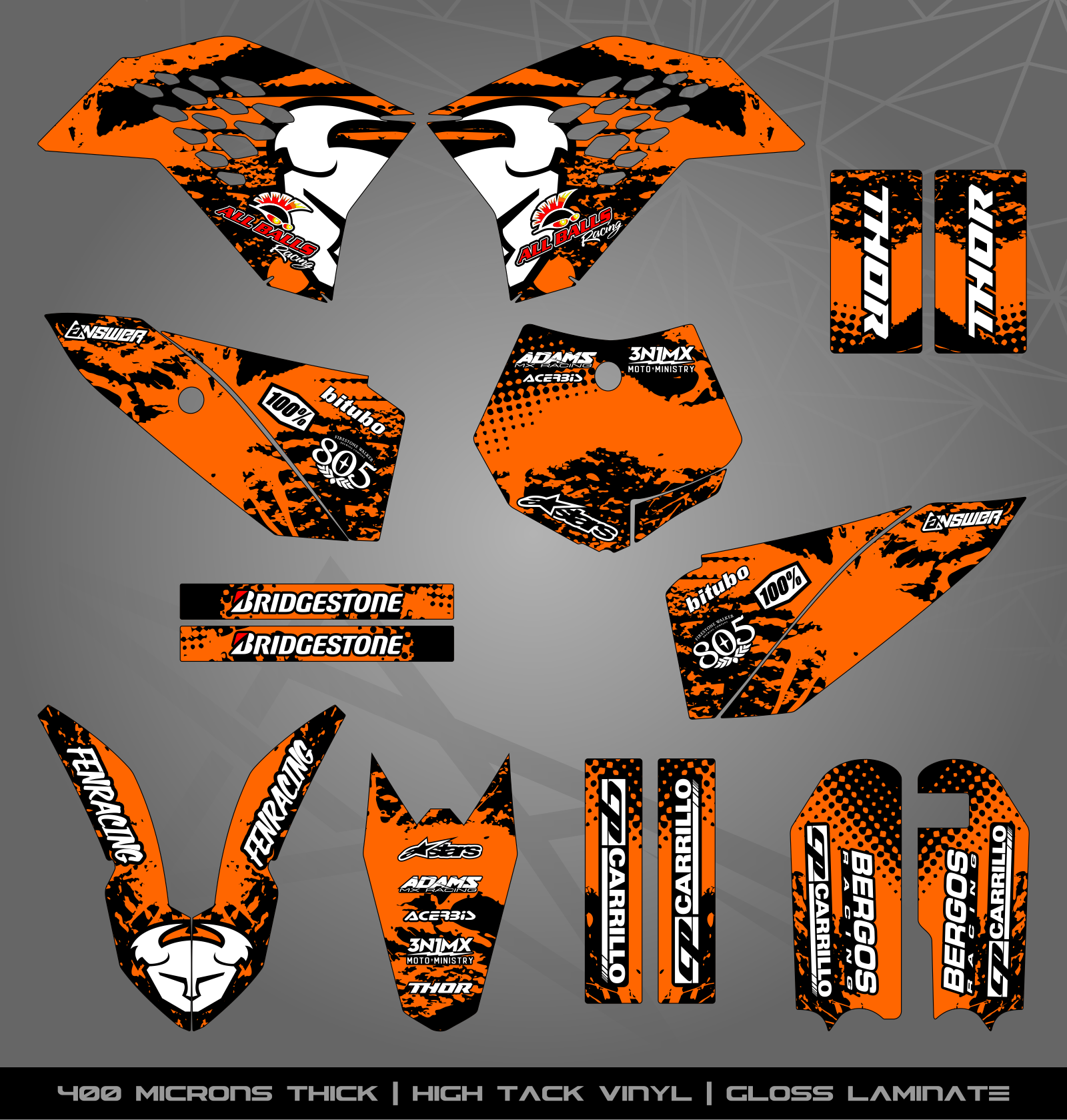 Enduro R Sticker Kit Full Sticker Kit for KTM MX / Enduro bike – STICKER KITS SOUTH AFRICA