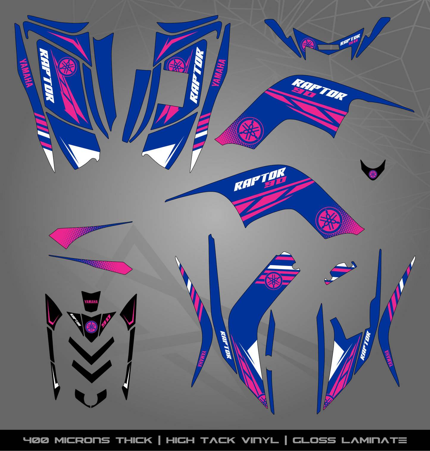 Full Sticker Kit for Yamaha Raptor 90 (2009-2015)