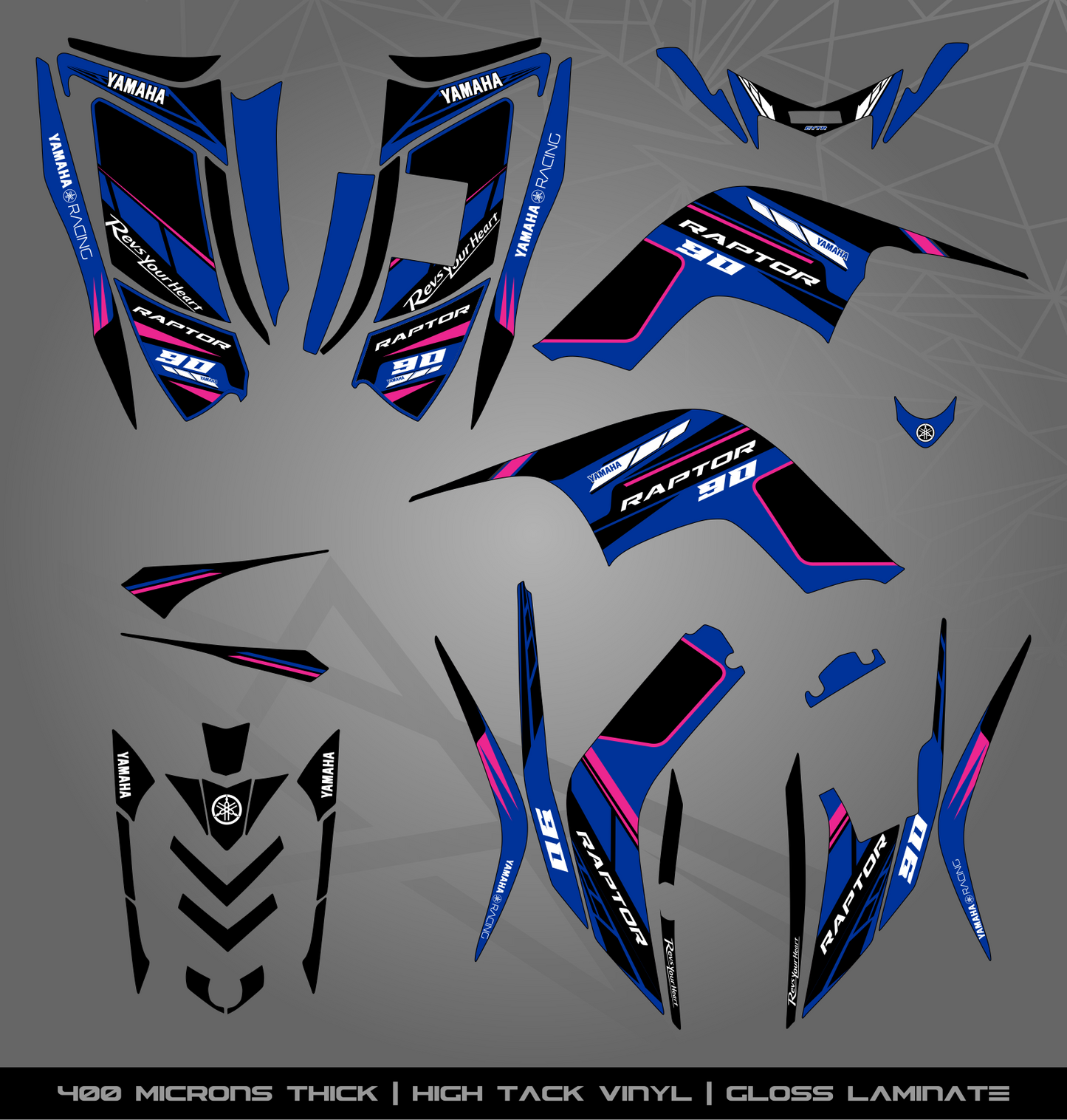 Full Sticker Kit for Yamaha Raptor 90 (2009-2015)