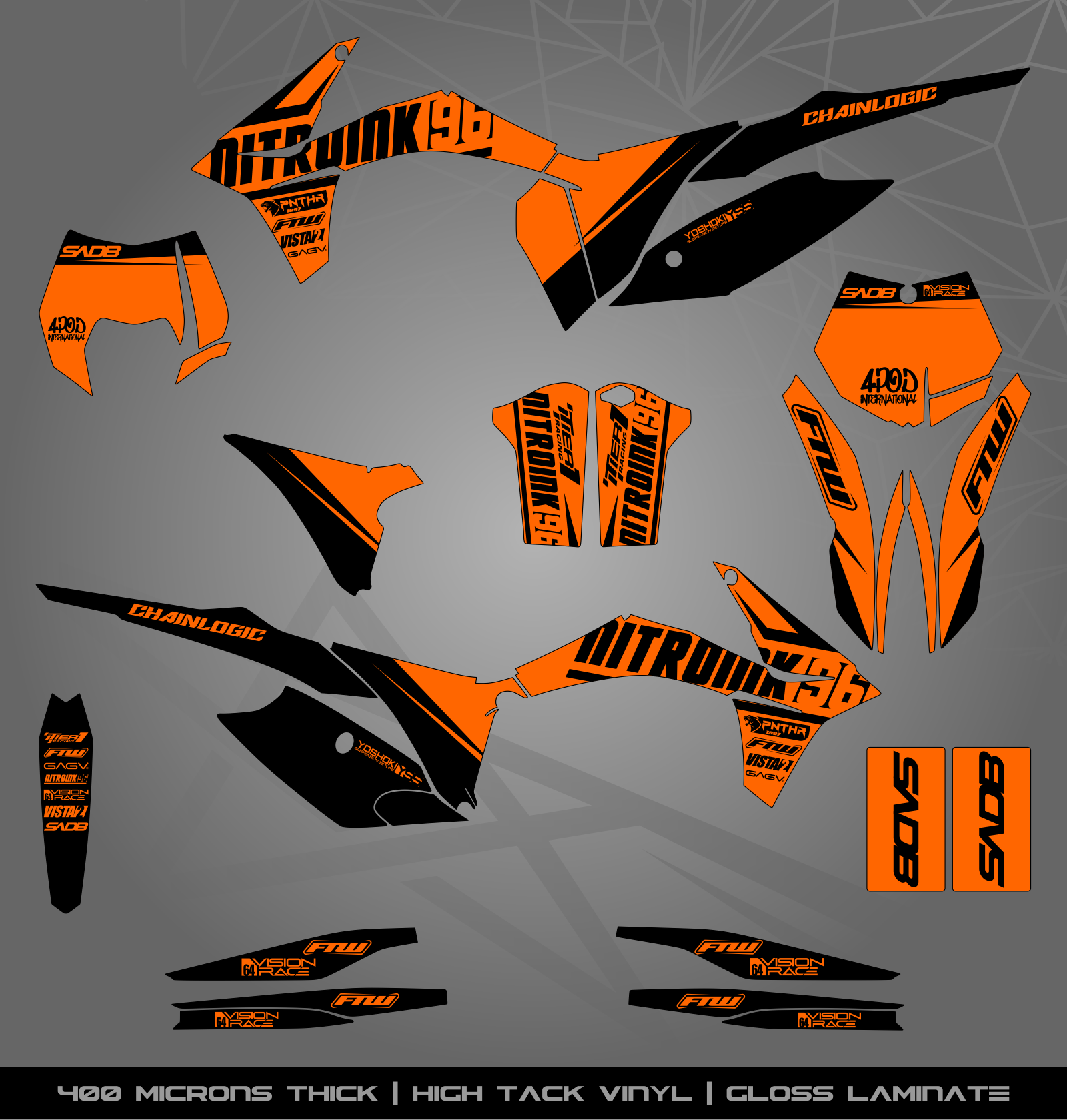 Induro Sticker Design Full Sticker Kit for KTM MX / Enduro bike – STICKER KITS SOUTH AFRICA