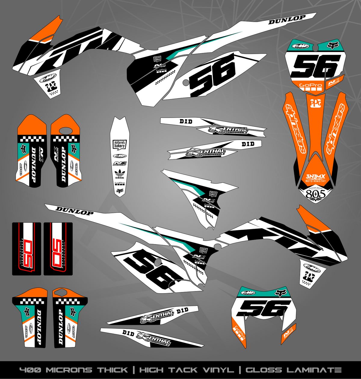 Enduro R Sticker Kit Full Sticker Kit for KTM MX / Enduro bike – STICKER KITS SOUTH AFRICA