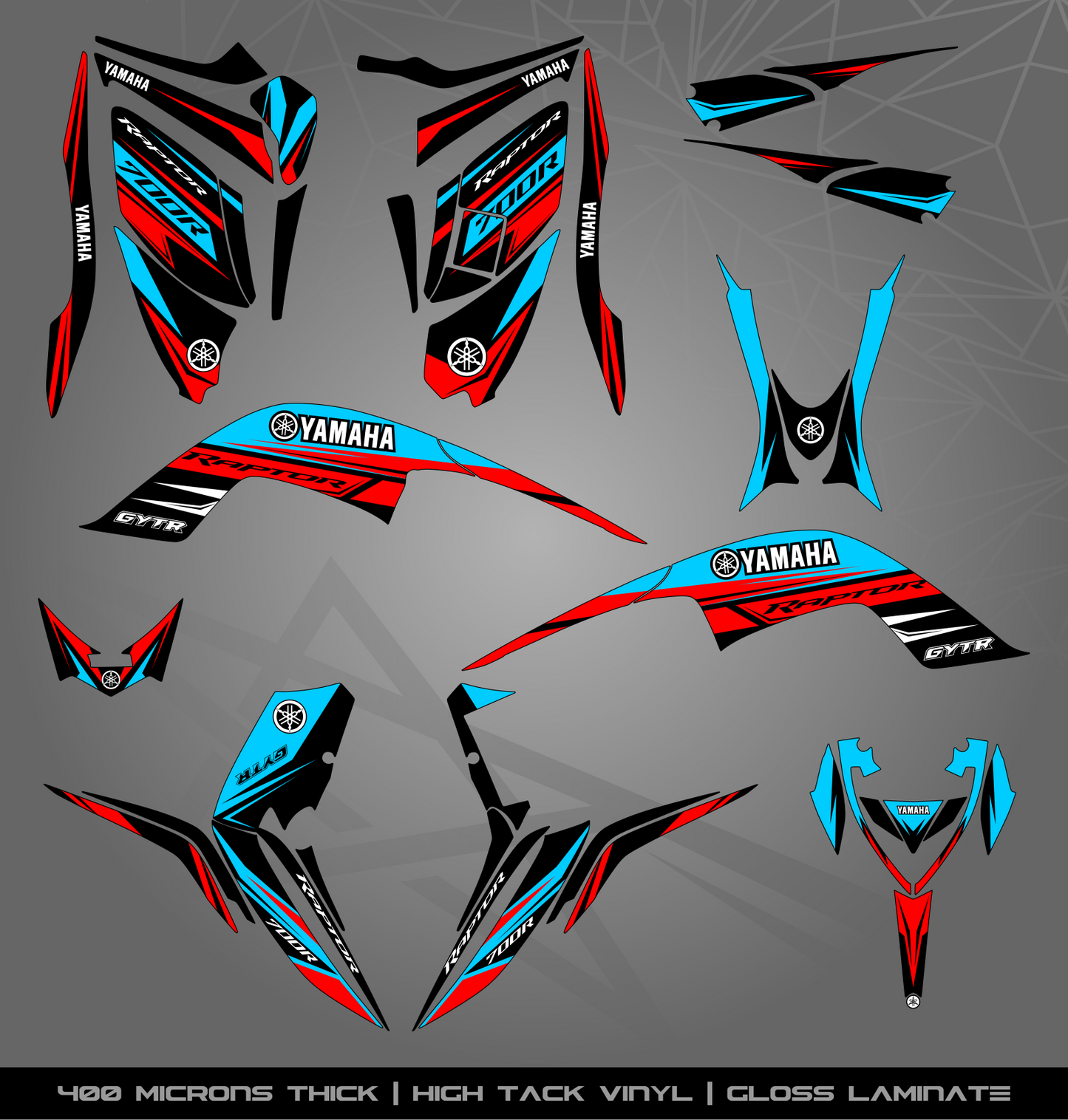 Full Sticker Kit for Yamaha Raptor 700 R (2013-2022)