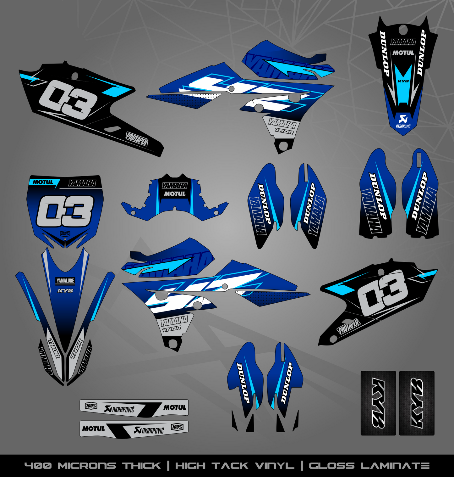 Full Sticker Kit for Yamaha MX bike