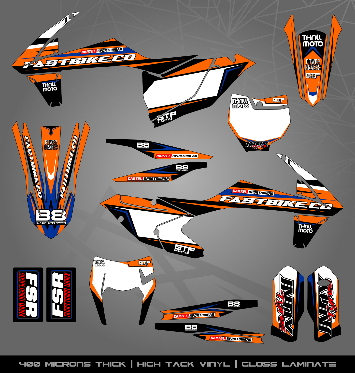 Full Sticker Kit for KTM MX / Enduro bike