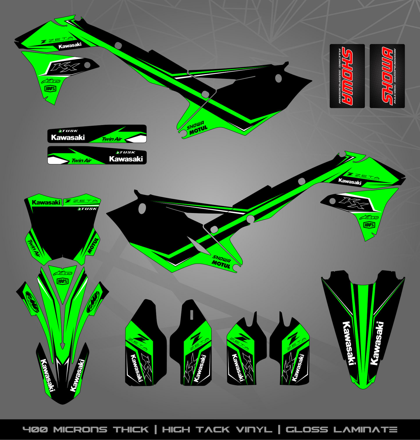 Full Sticker Kit for Kawasaki MX Bikes