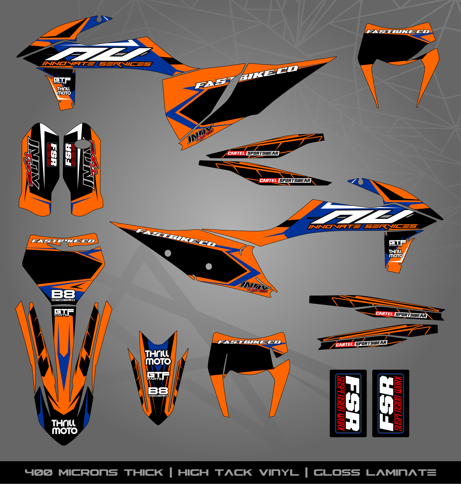 Enduro R Sticker Kit Full Sticker Kit for KTM MX / Enduro bike – STICKER KITS SOUTH AFRICA