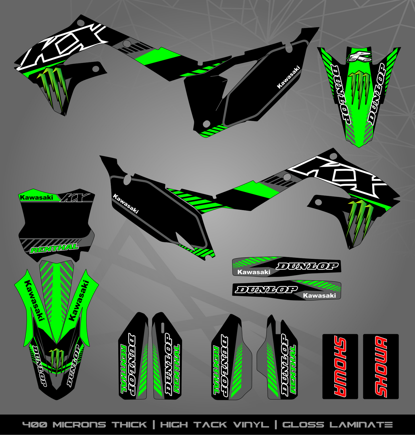 Full Sticker Kit for Kawasaki MX Bikes