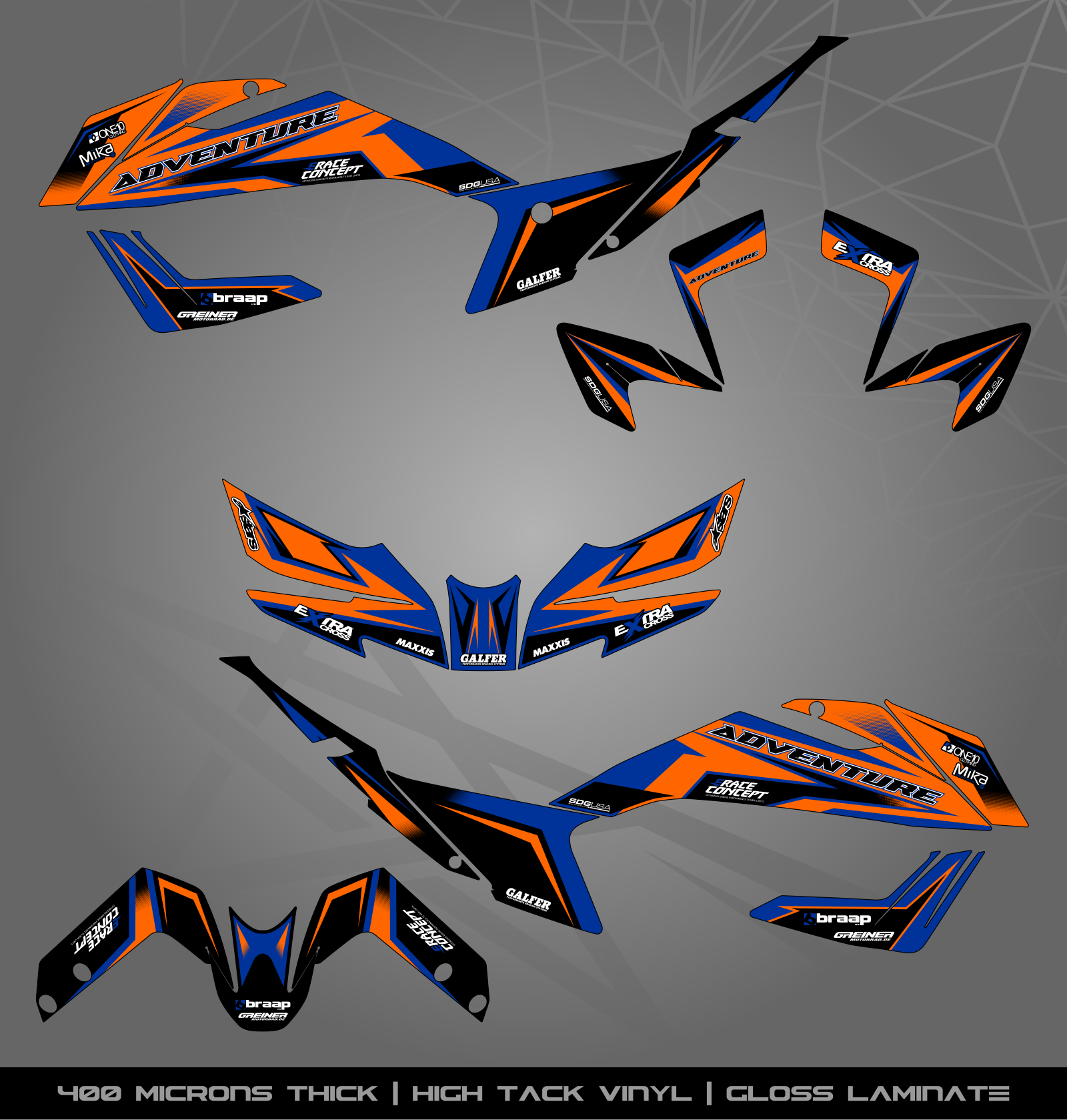 Full Sticker Kits to fit: KTM 390 Adventure (2020-2024) – STICKER KITS ...