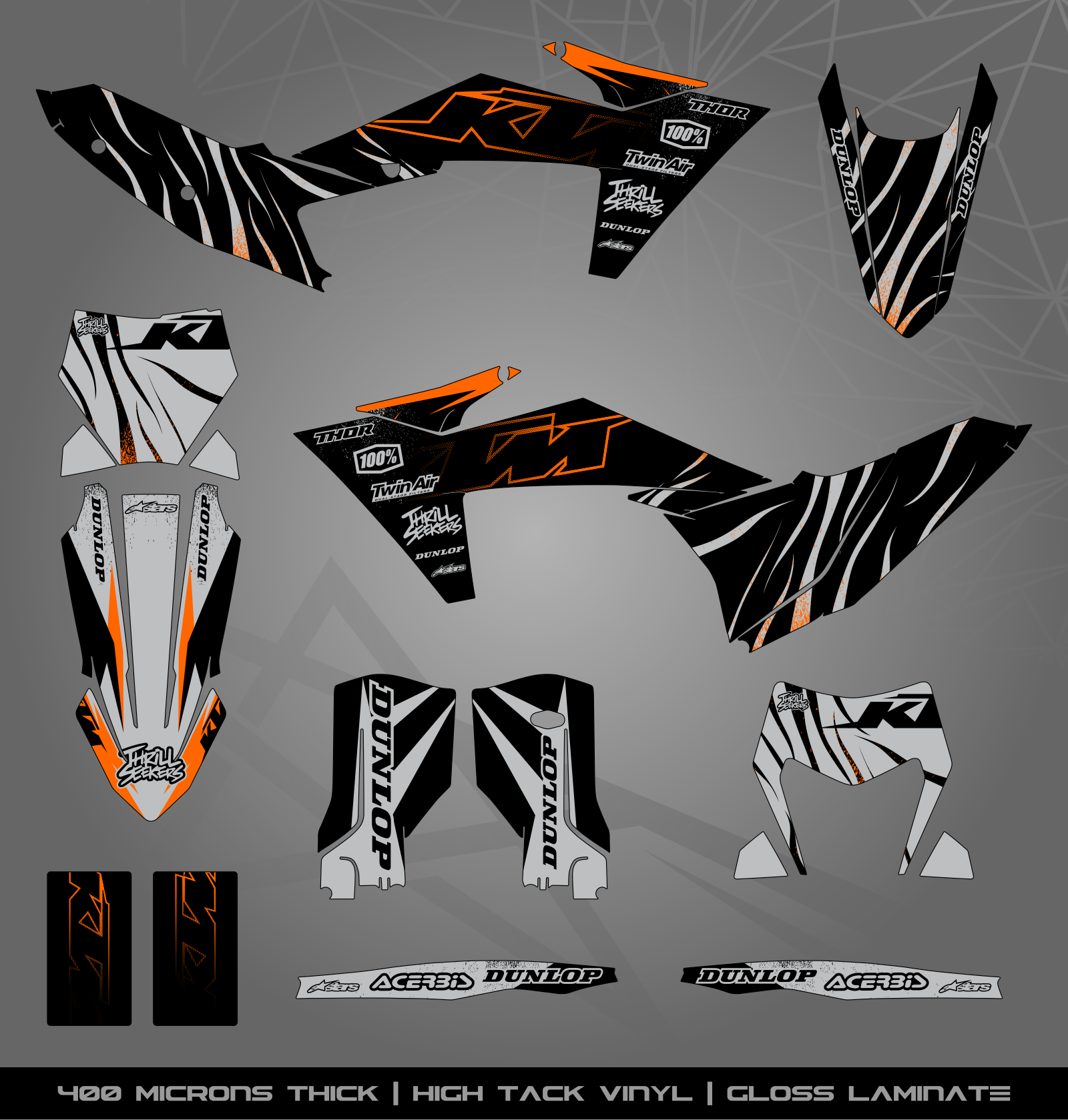 Enduro R Sticker Kit Full Sticker Kit for KTM MX / Enduro bike – STICKER KITS SOUTH AFRICA