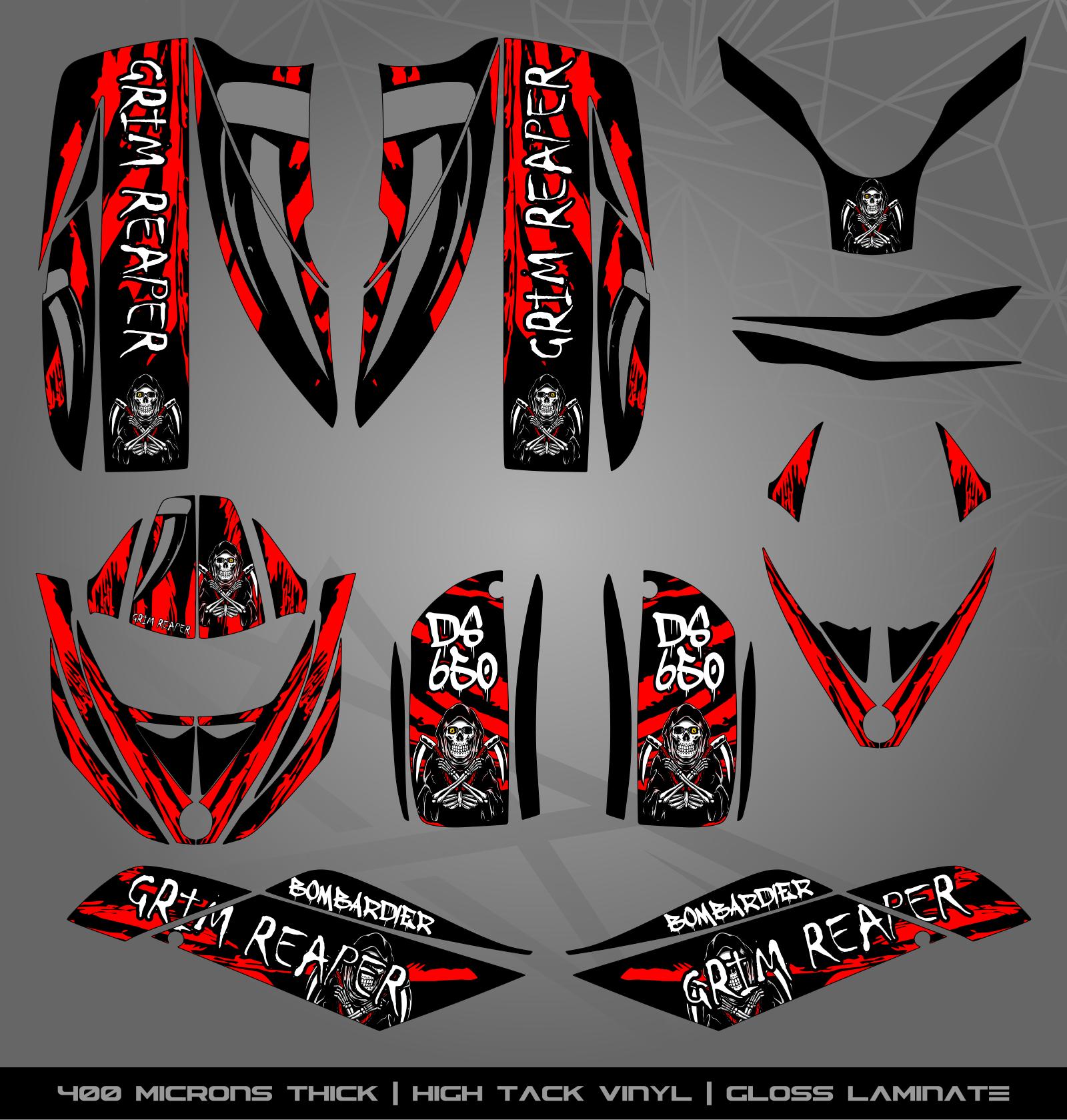 650 Sticker Full Sticker Kit for Bombardier DS 650 – STICKER KITS SOUTH AFRICA