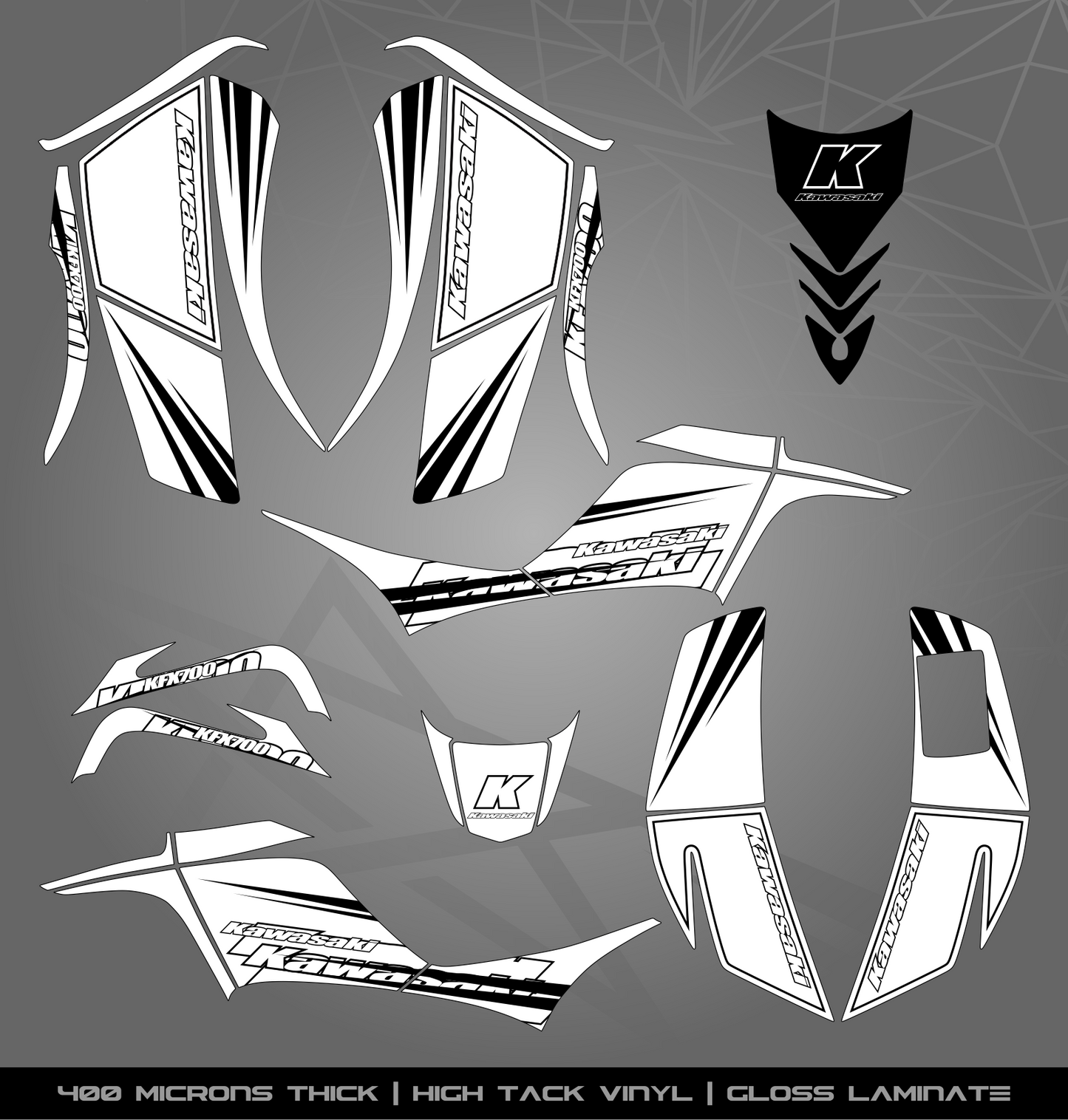 Full Sticker Kit for Kawasaki KFX 700