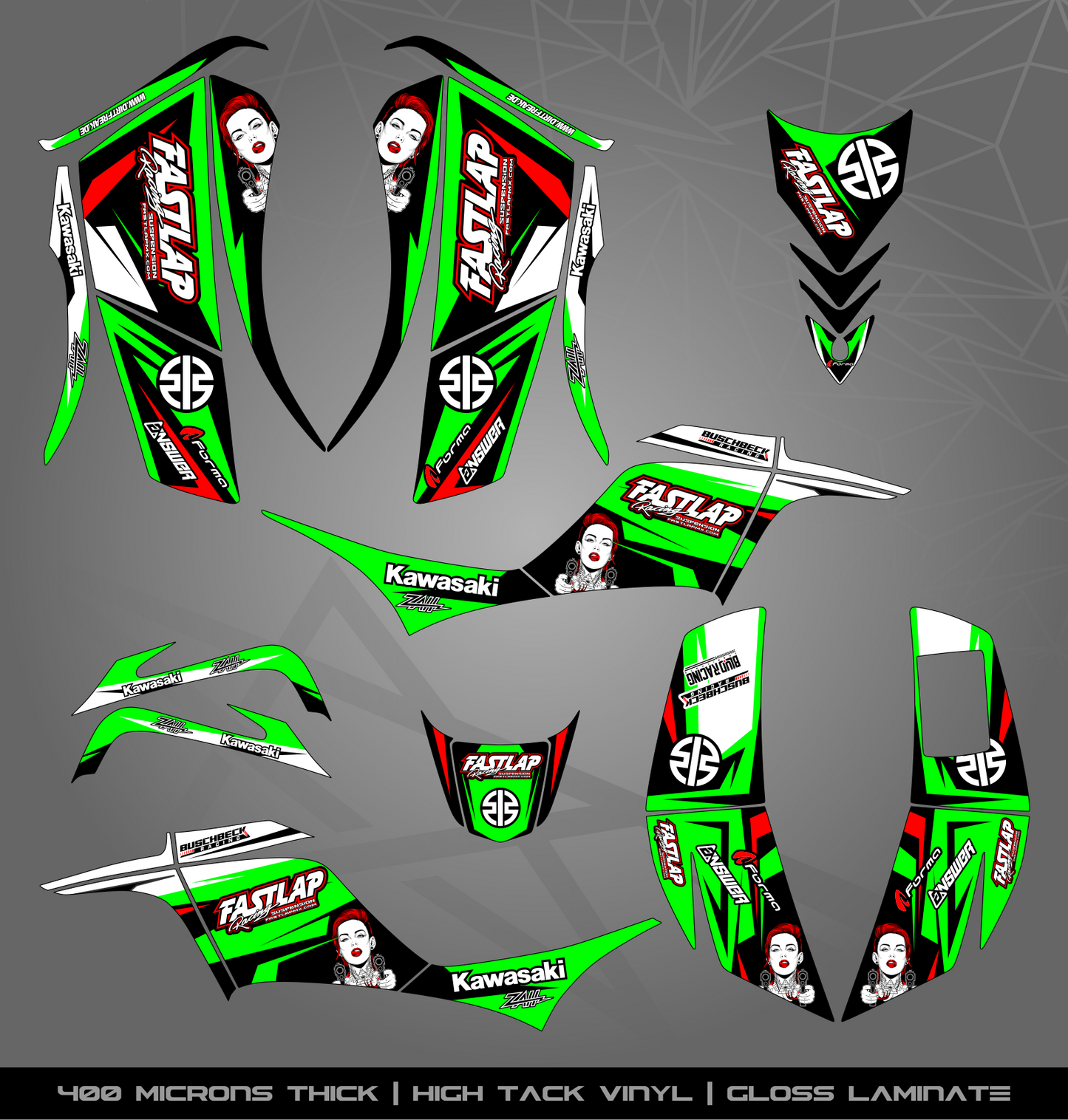 Full Sticker Kit for Kawasaki KFX 700