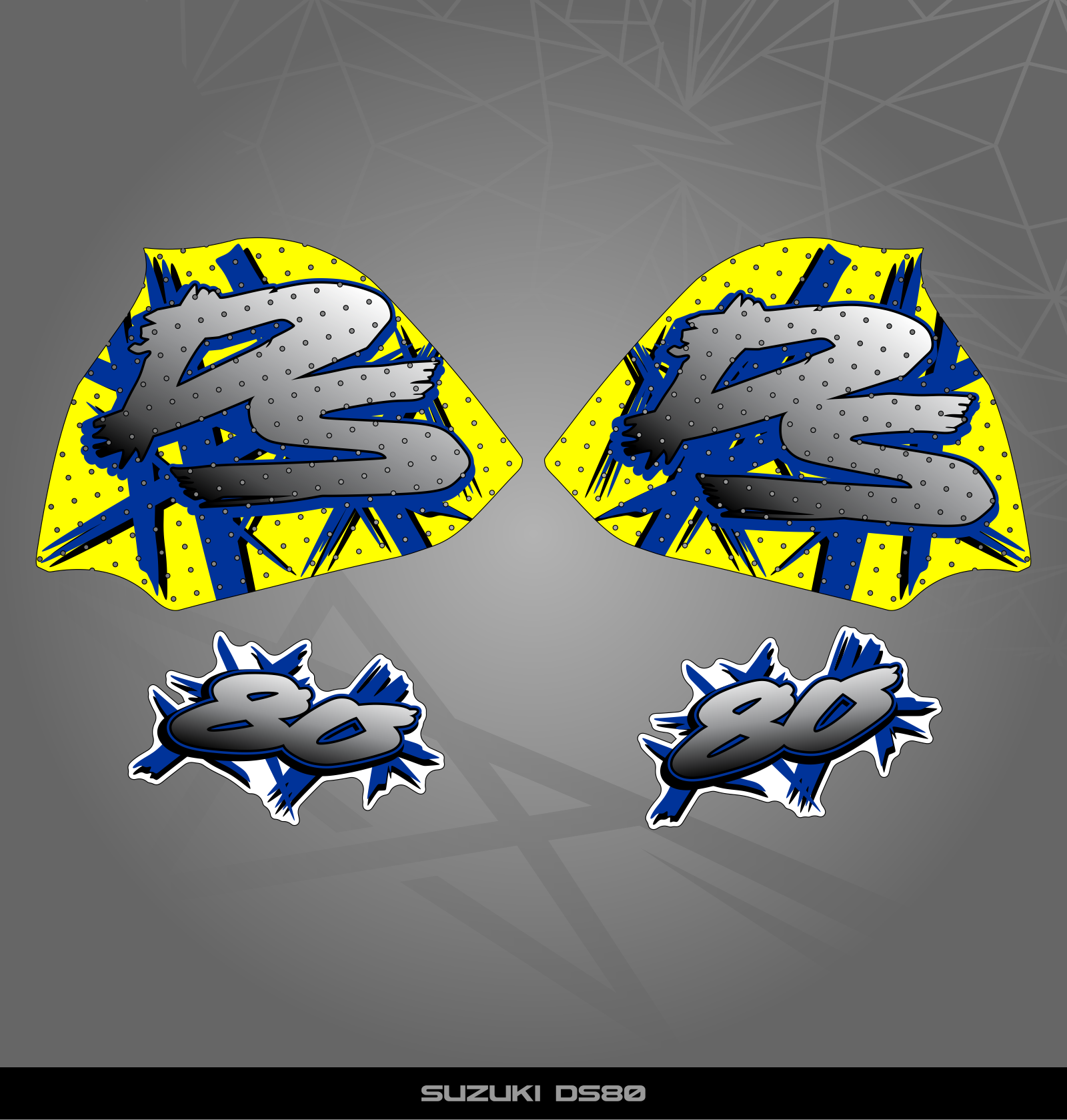 Partial Sticker Kit for Suzuki DS 80 – STICKER KITS SOUTH AFRICA