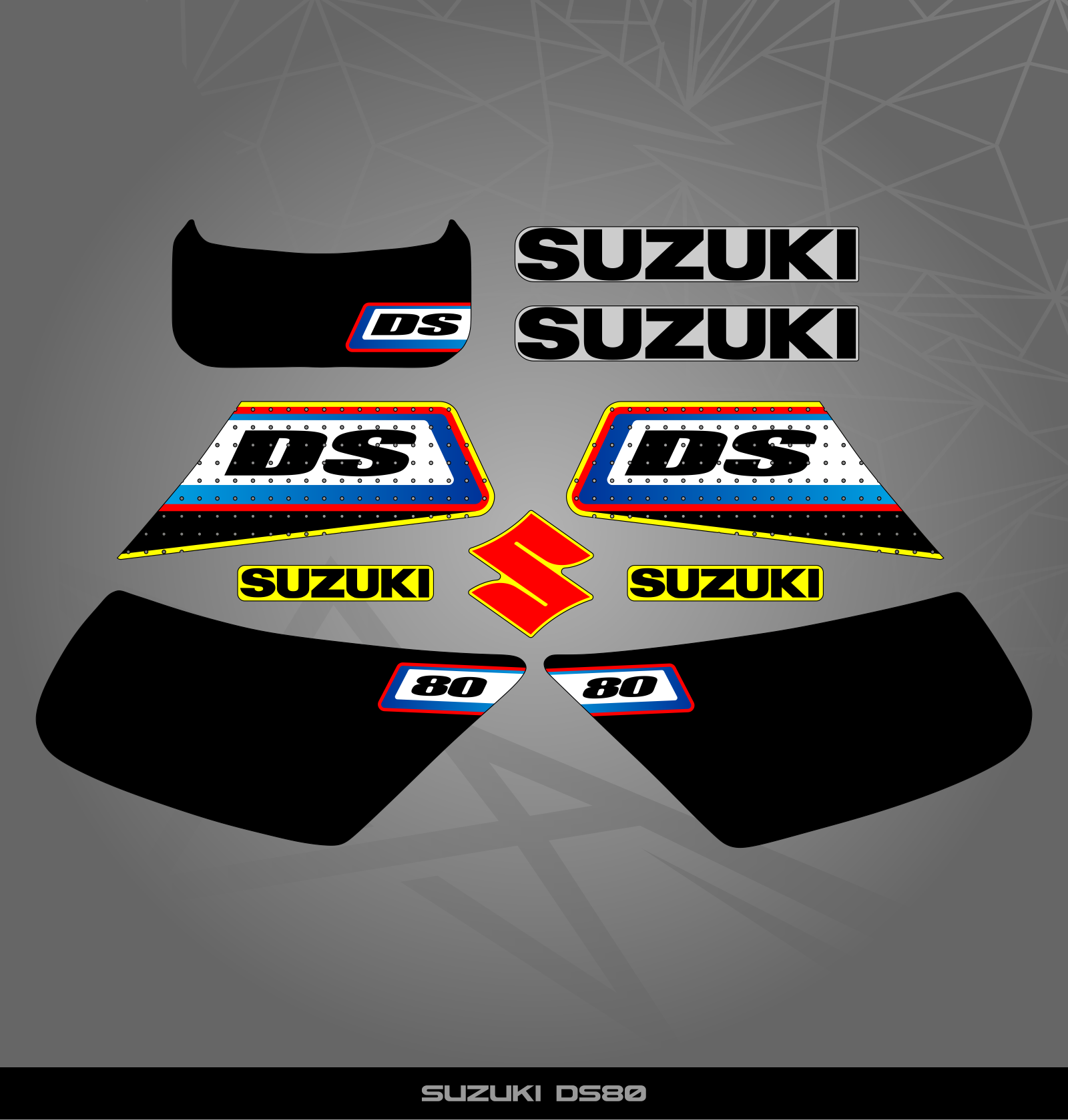 Partial Sticker Kit for Suzuki DS 80 – STICKER KITS SOUTH AFRICA