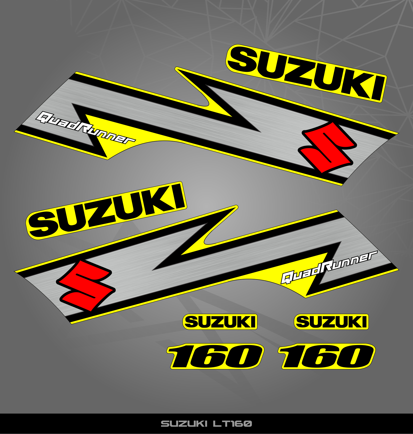 Lt Sticker Partial Sticker Kit for Suzuki LT 160 – STICKER KITS SOUTH AFRICA