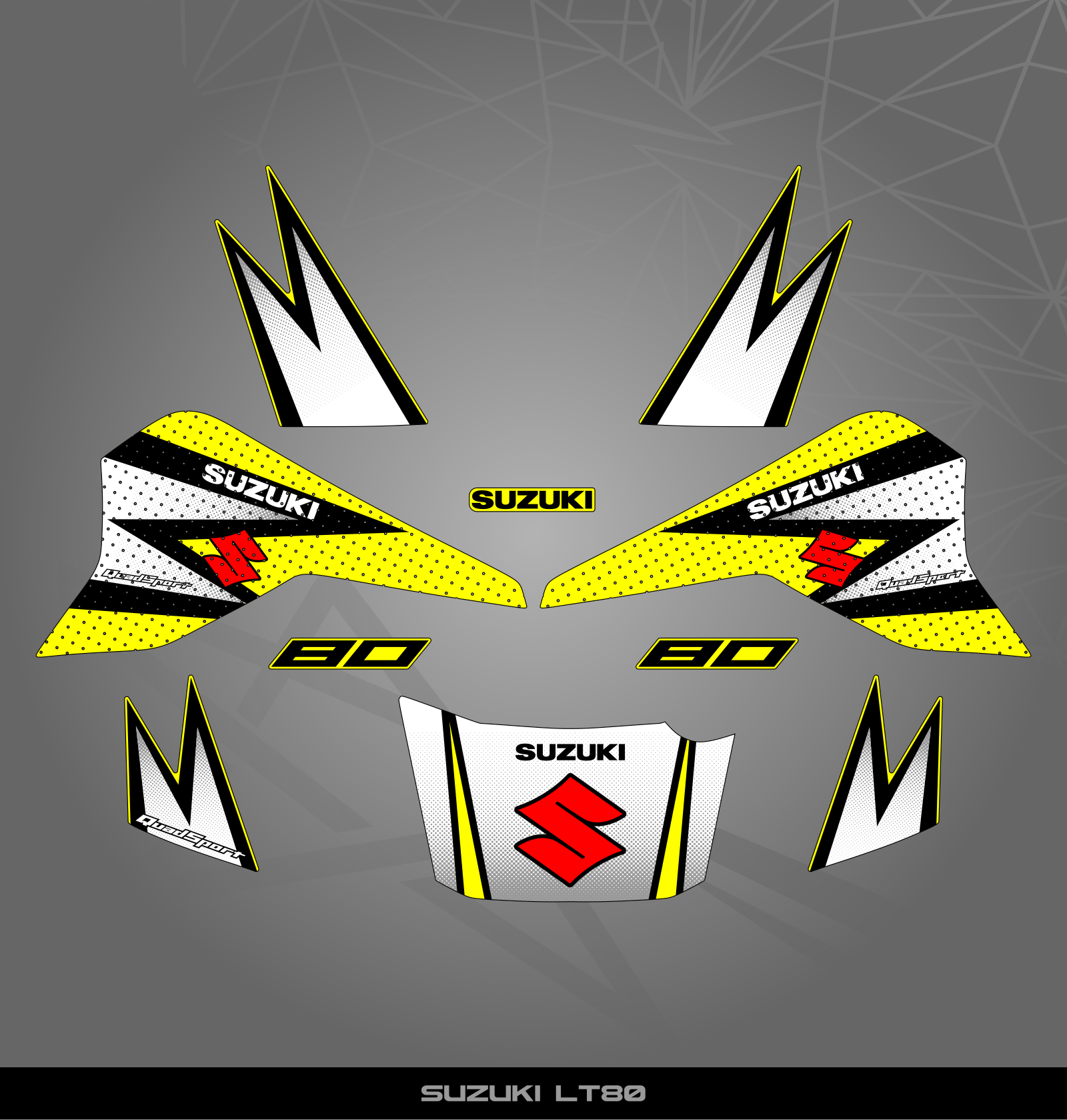 Partial Sticker Kit for Suzuki LT 80 – STICKER KITS SOUTH AFRICA
