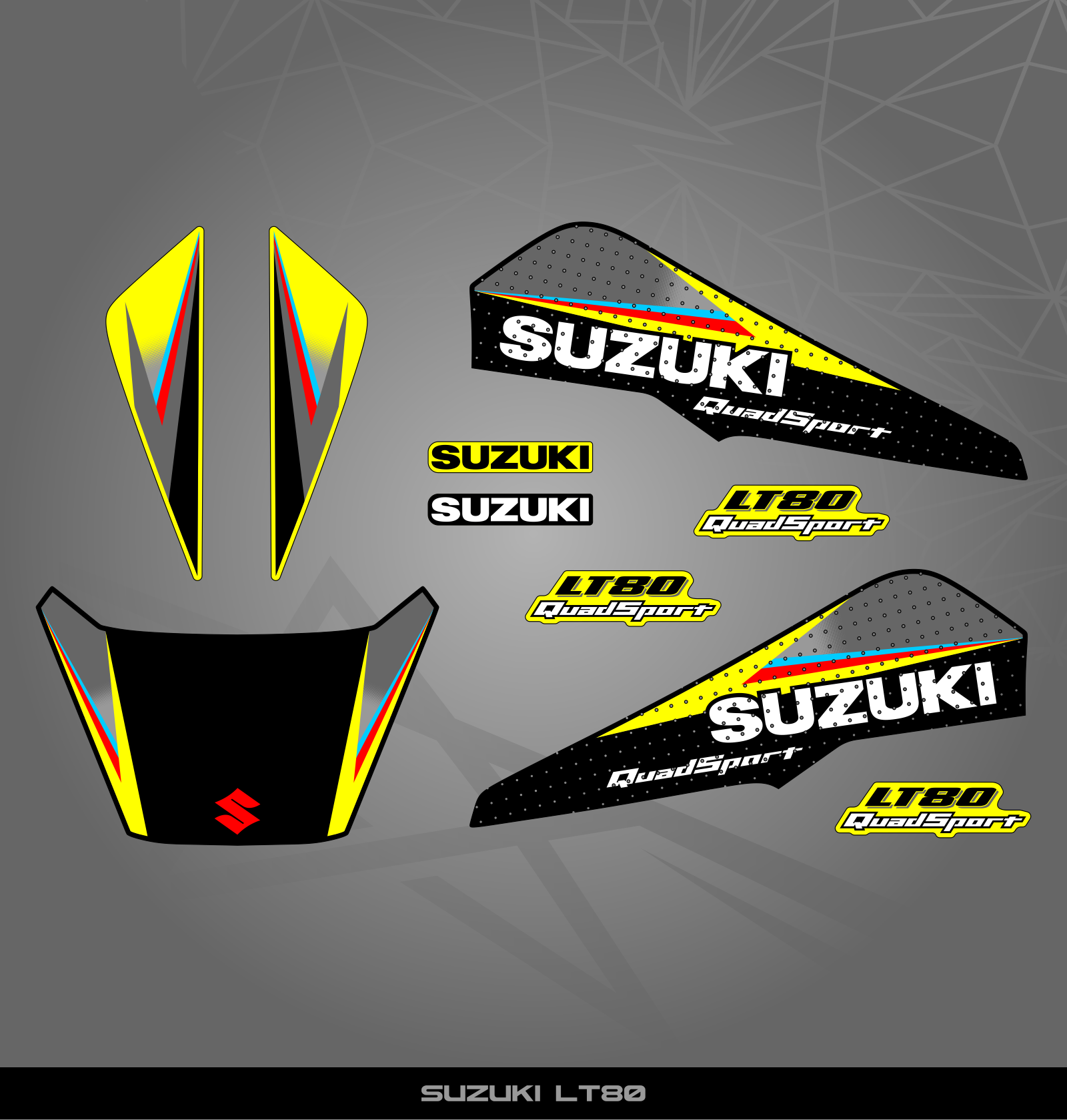 Partial Sticker Kit for Suzuki LT 80 – STICKER KITS SOUTH AFRICA