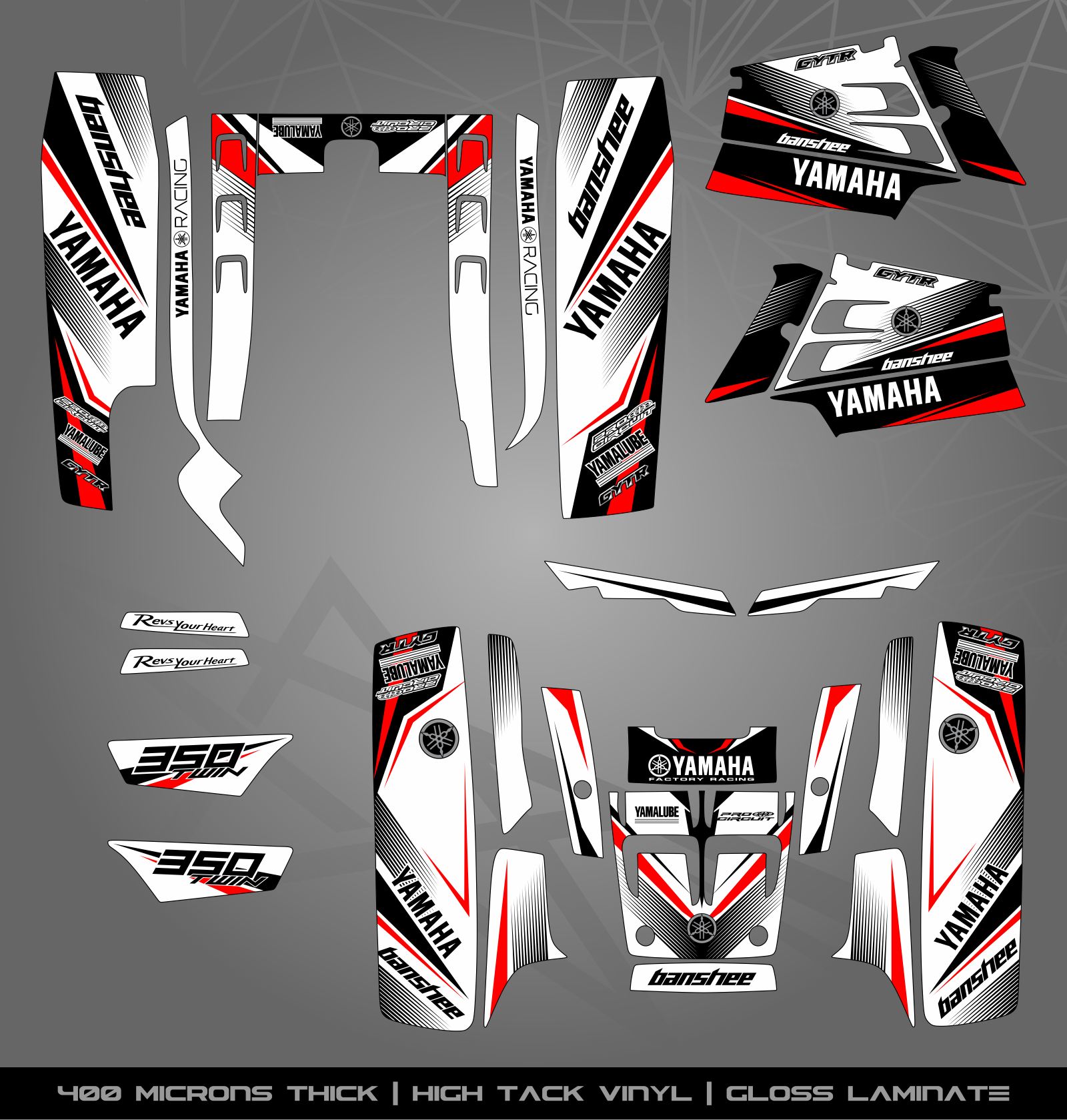 Full Sticker Kit for Yamaha Banshee 350 – STICKER KITS SOUTH AFRICA