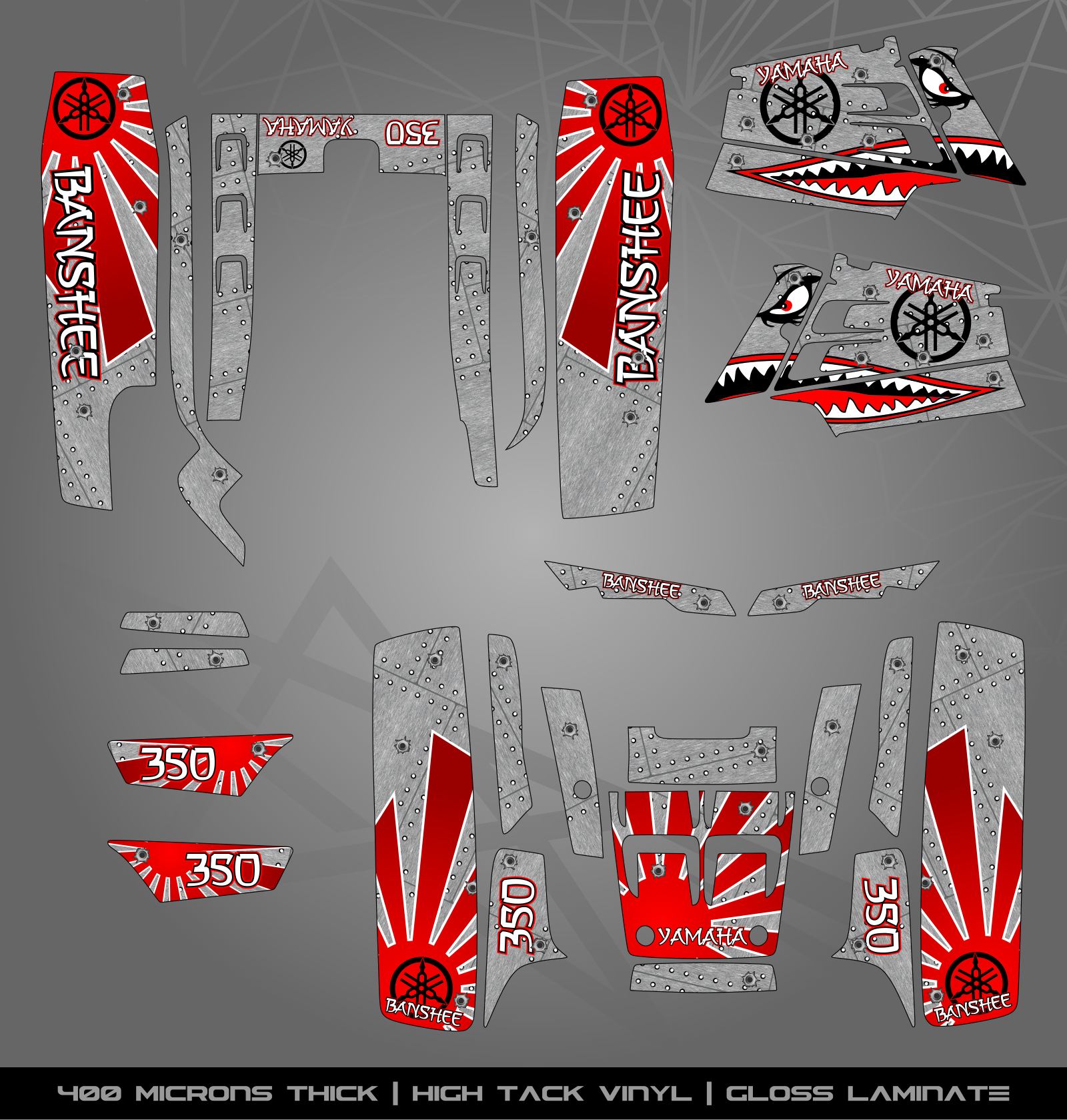 Full Sticker Kit for Yamaha Banshee 350 – STICKER KITS SOUTH AFRICA