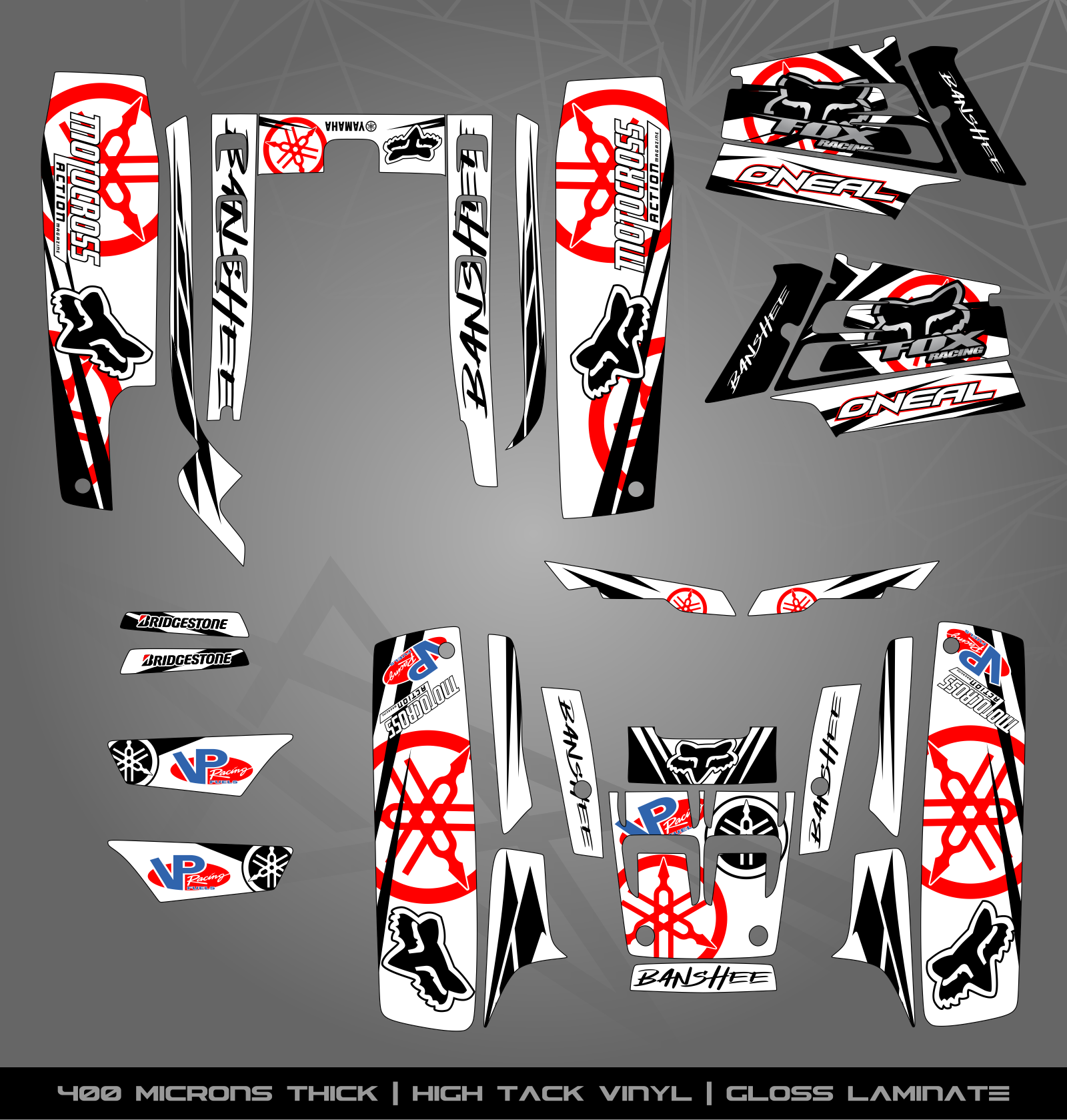 Full Sticker Kit for Yamaha Banshee 350 – STICKER KITS SOUTH AFRICA