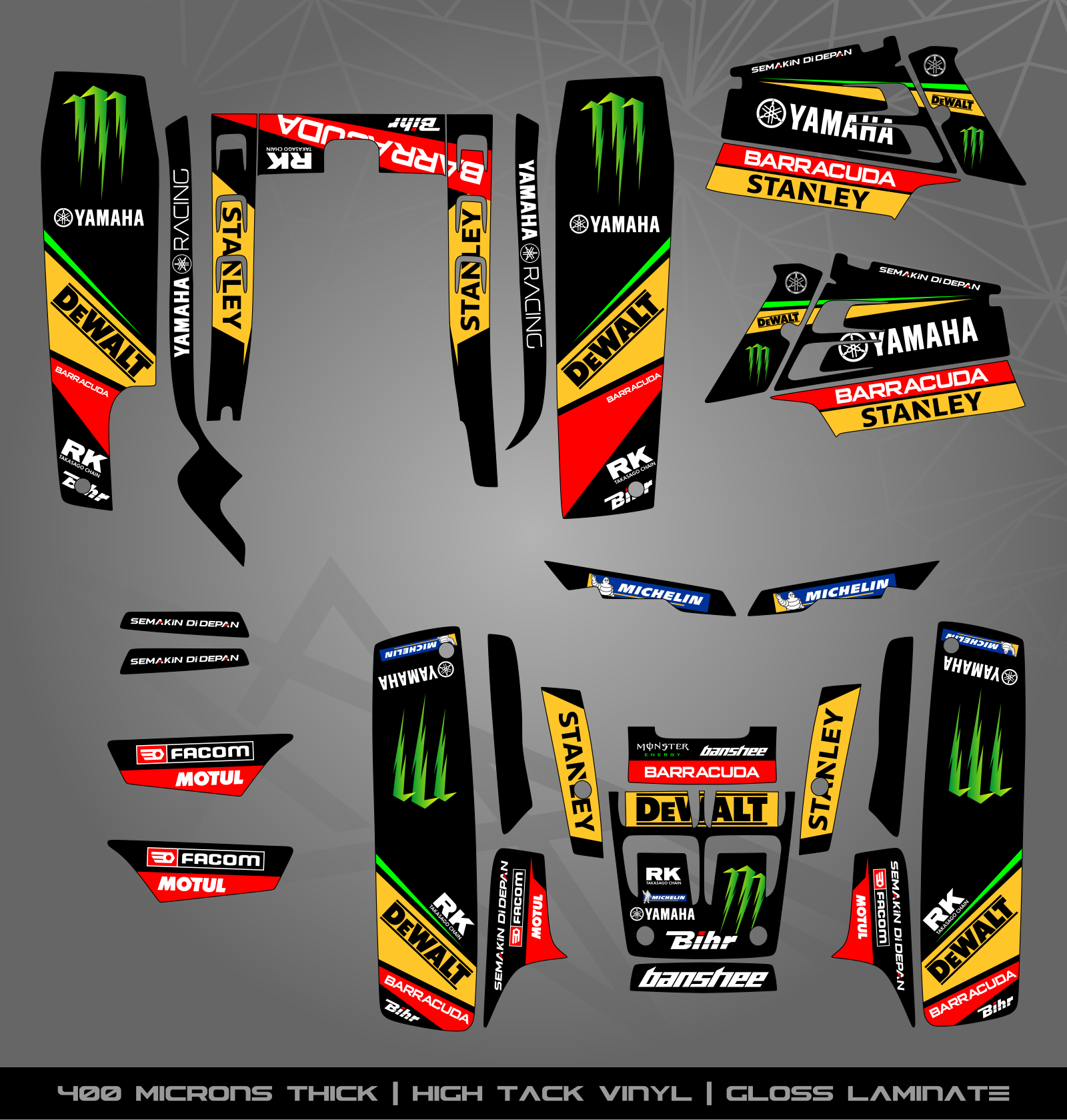 Full Sticker Kit for Yamaha Banshee 350 – STICKER KITS SOUTH AFRICA
