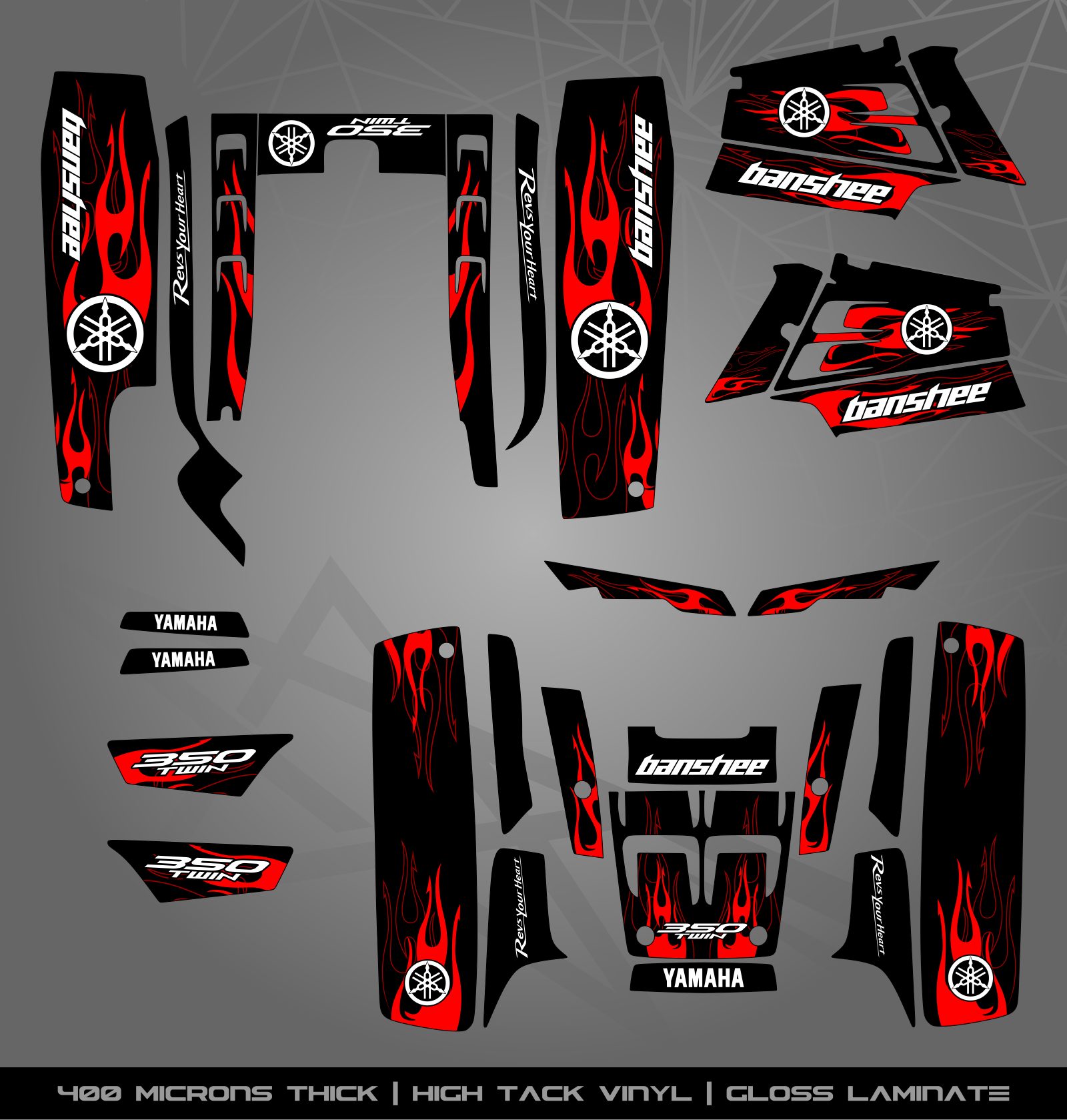 Full Sticker Kit for Yamaha Banshee 350 – STICKER KITS SOUTH AFRICA