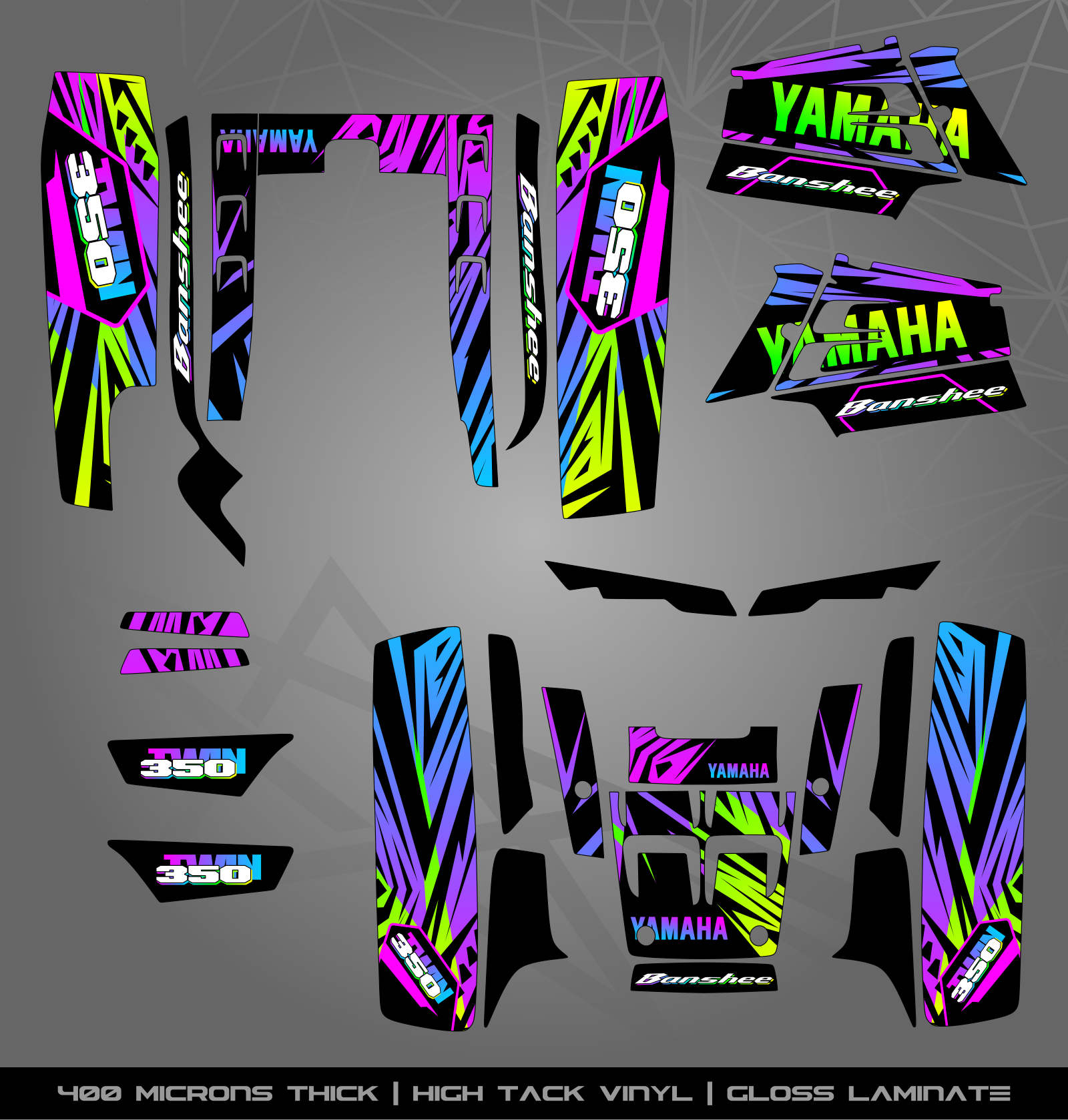 Full Sticker Kit for Yamaha Banshee 350 – STICKER KITS SOUTH AFRICA