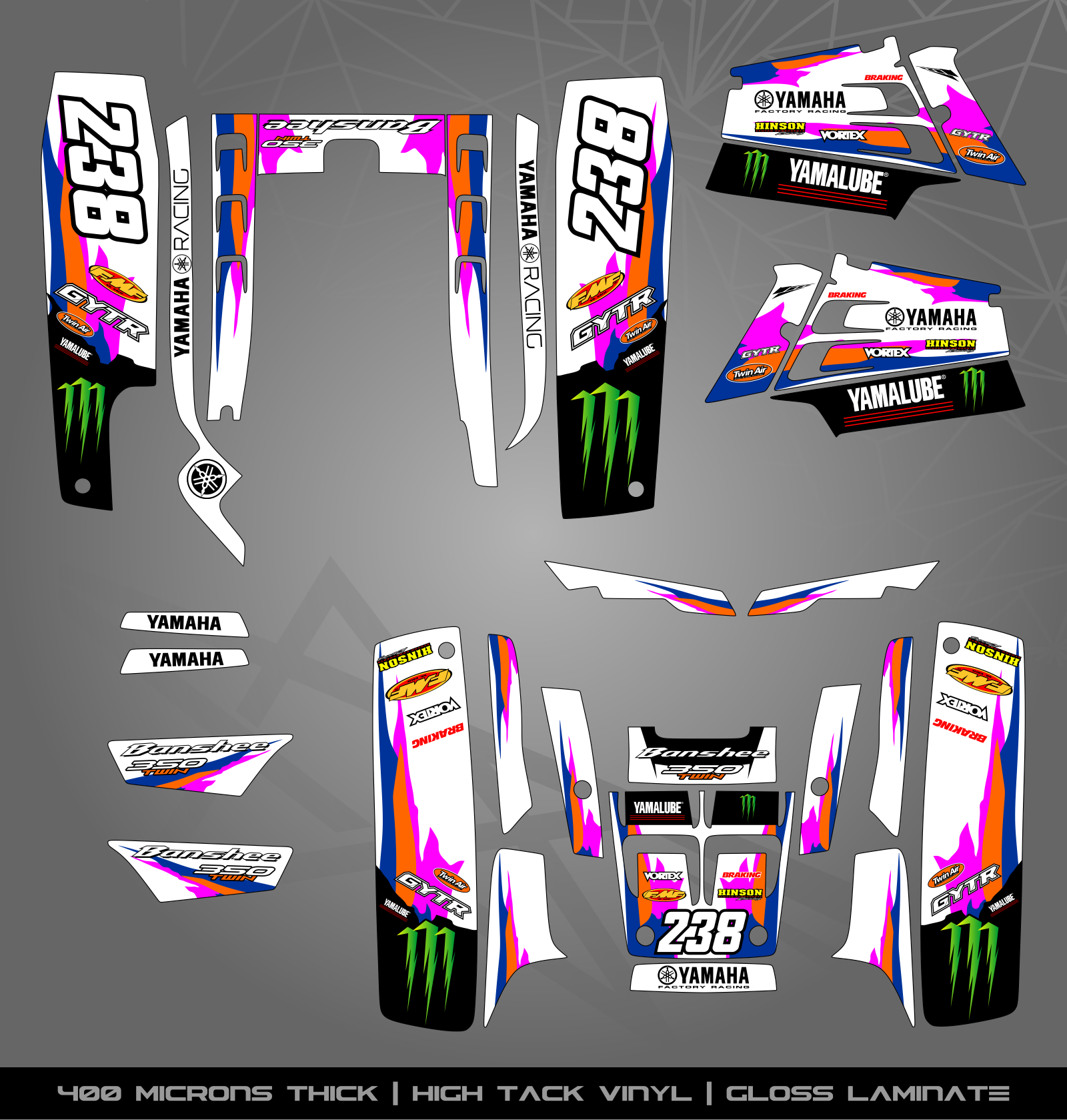 Full Sticker Kit for Yamaha Banshee 350 – STICKER KITS SOUTH AFRICA