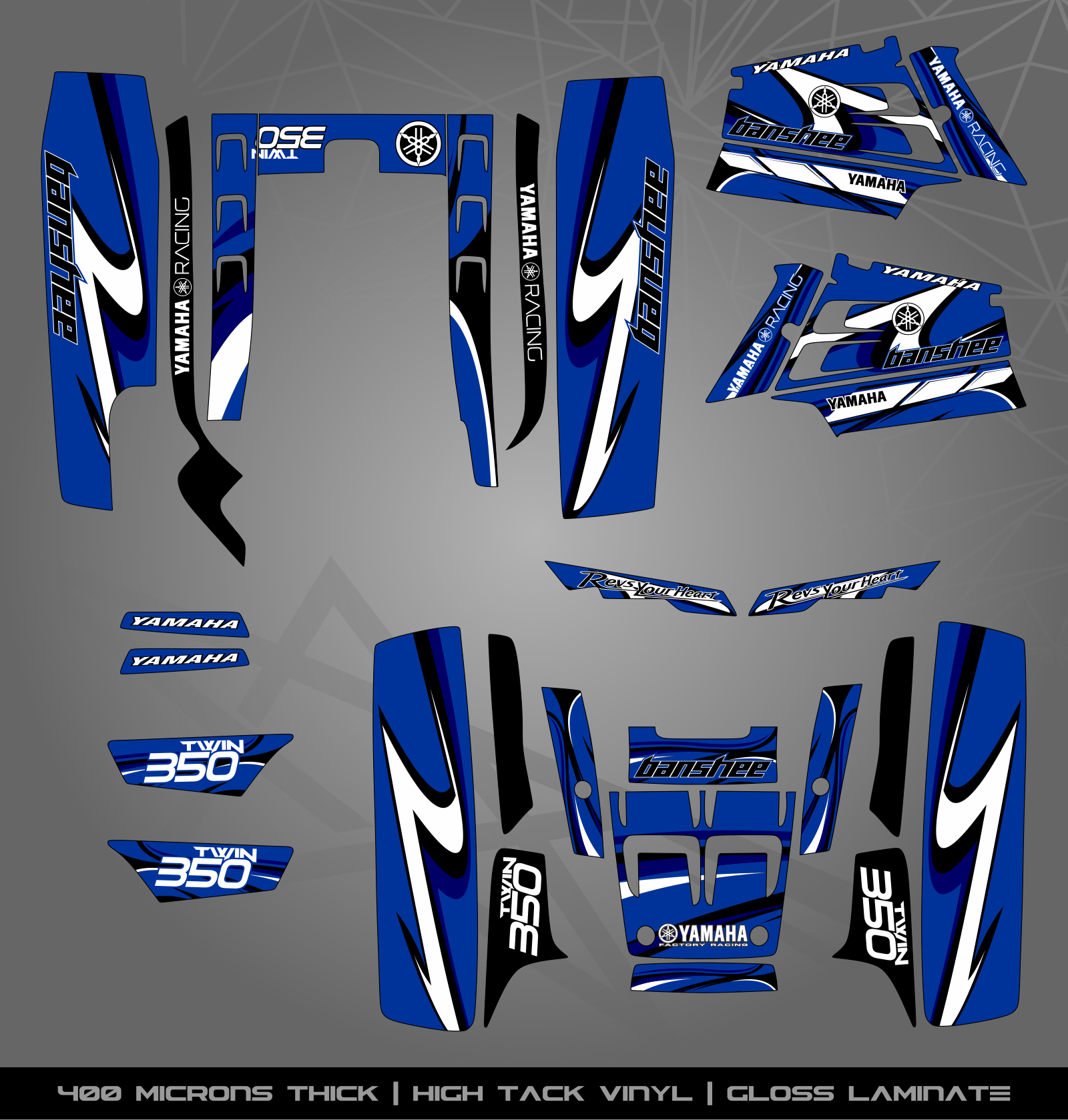 Full Sticker Kit for Yamaha Banshee 350 – STICKER KITS SOUTH AFRICA