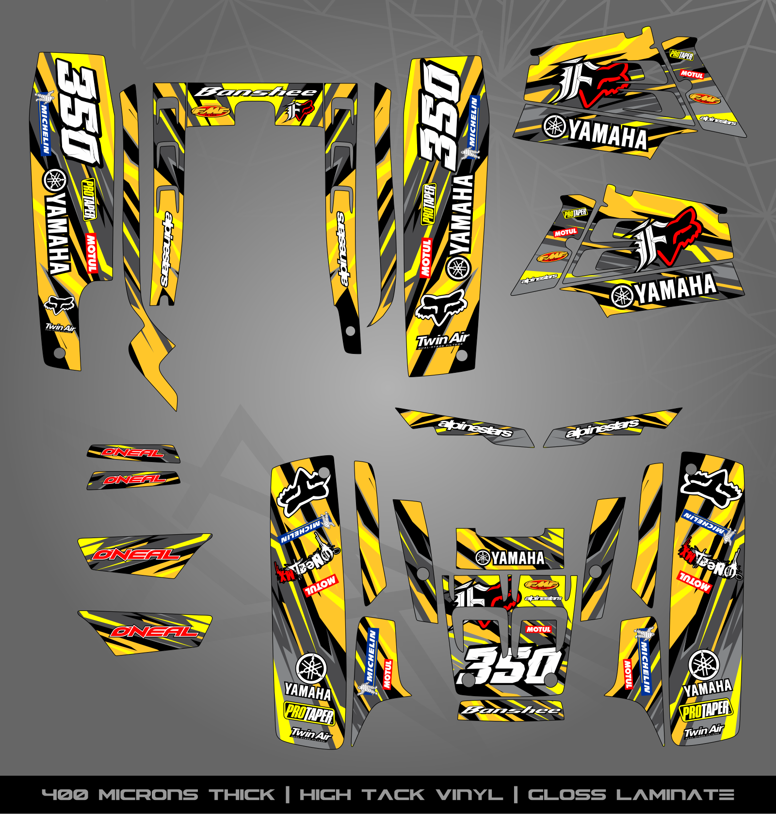 Full Sticker Kit for Yamaha Banshee 350 – STICKER KITS SOUTH AFRICA