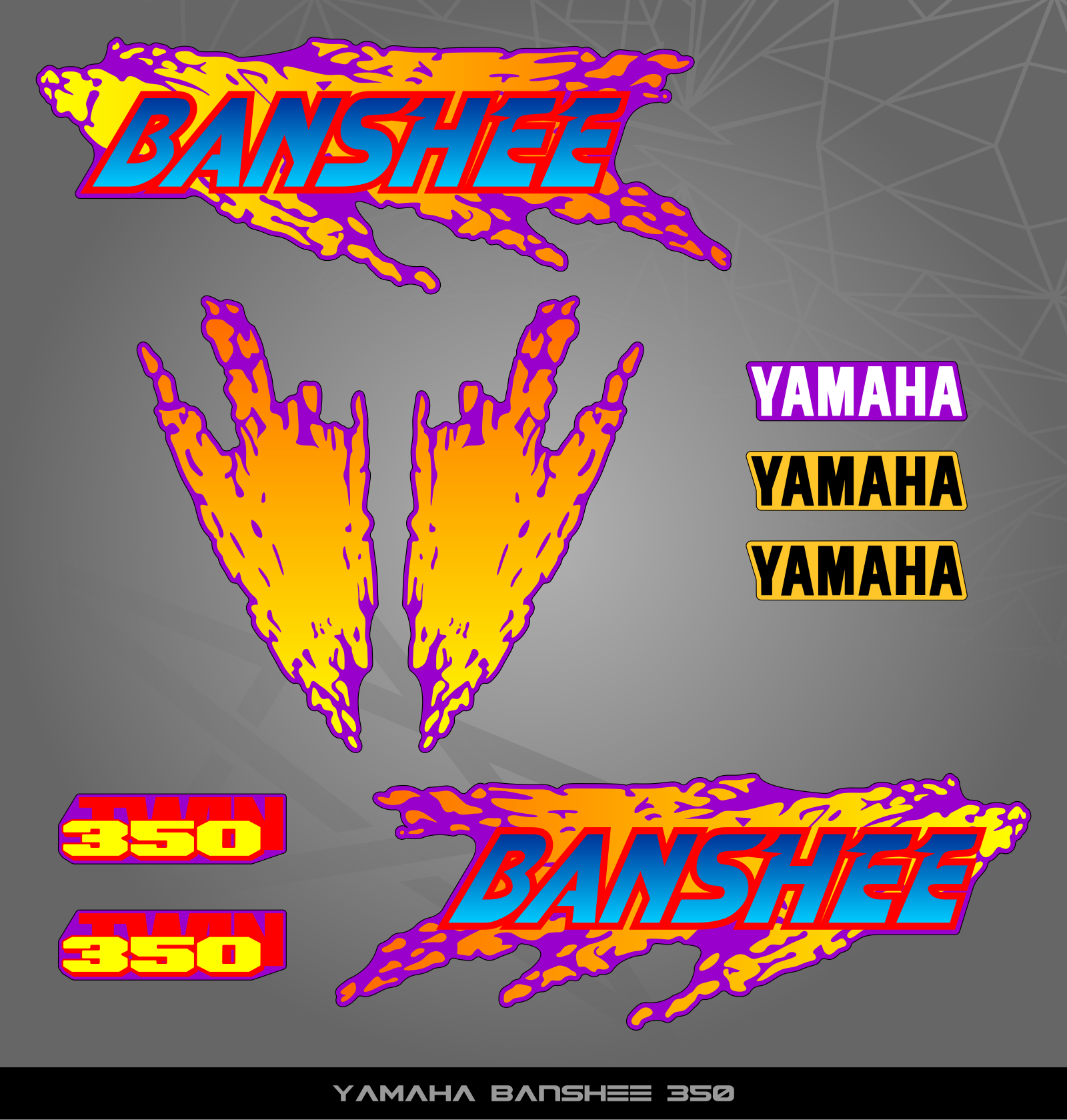 Partial Sticker Kit for Yamaha Banshee 350 – STICKER KITS SOUTH AFRICA