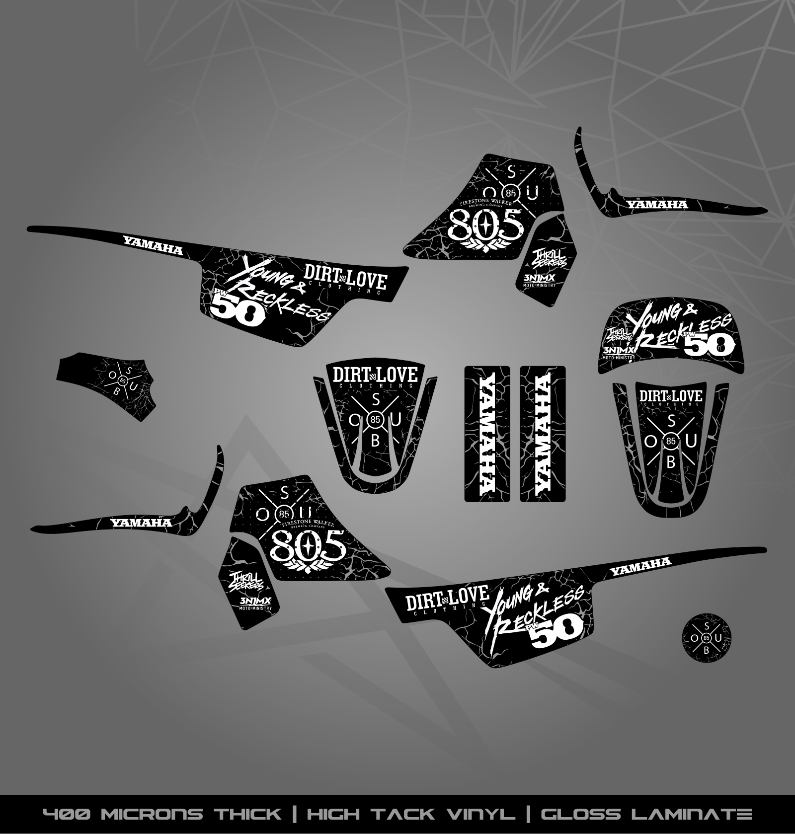 Full Sticker Kit for Yamaha PW 50 – STICKER KITS SOUTH AFRICA